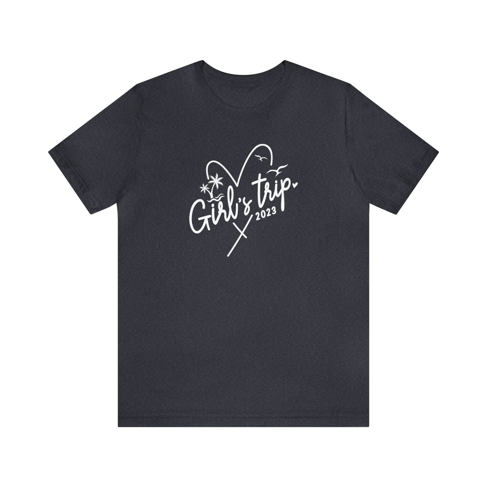 T-Shirt Heather Navy / S Girls Trip 2023 | Heart | Jersey Short Sleeve Tee