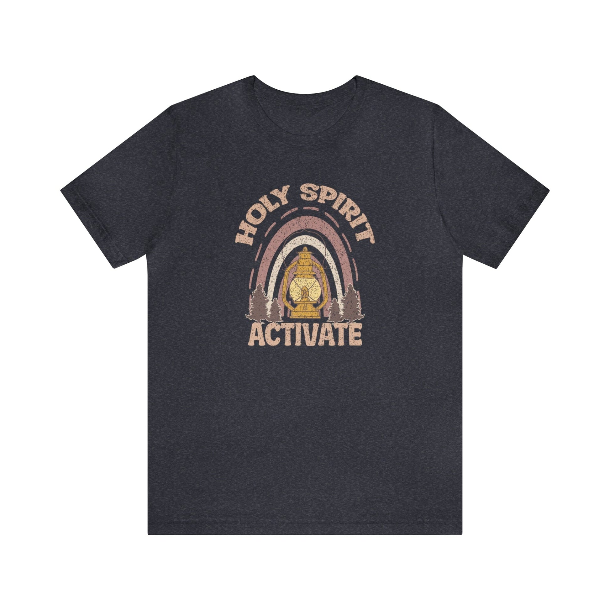 T-Shirt Heather Navy / S Holy Spirit Activate | Christian | Retro | Jersey Short Sleeve Tee