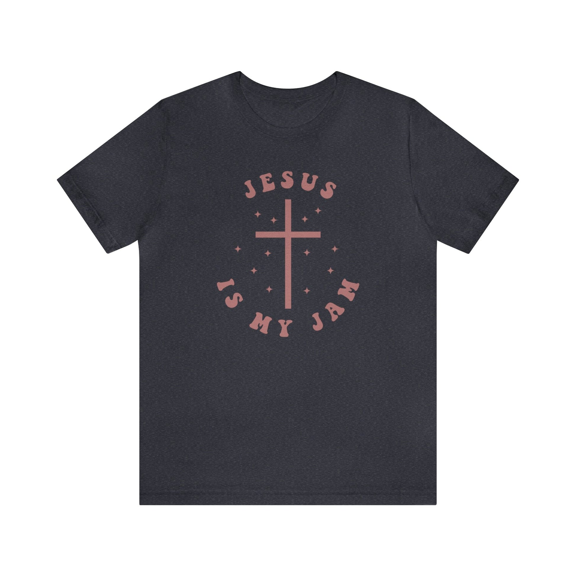 T-Shirt Heather Navy / S Jesus is My Jam | Christian | Retro | Jersey Short Sleeve Tee