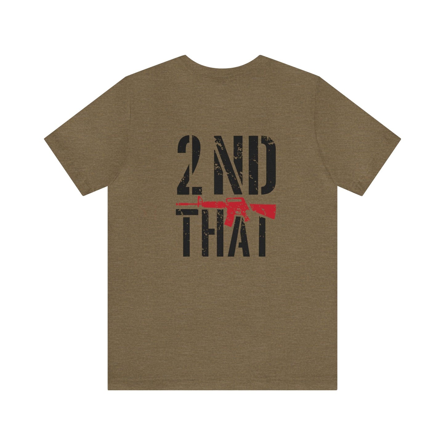 T-Shirt Heather Olive / S We the People | 2nd That | Back Print | 2nd Amendment | Jersey Short Sleeve Tee