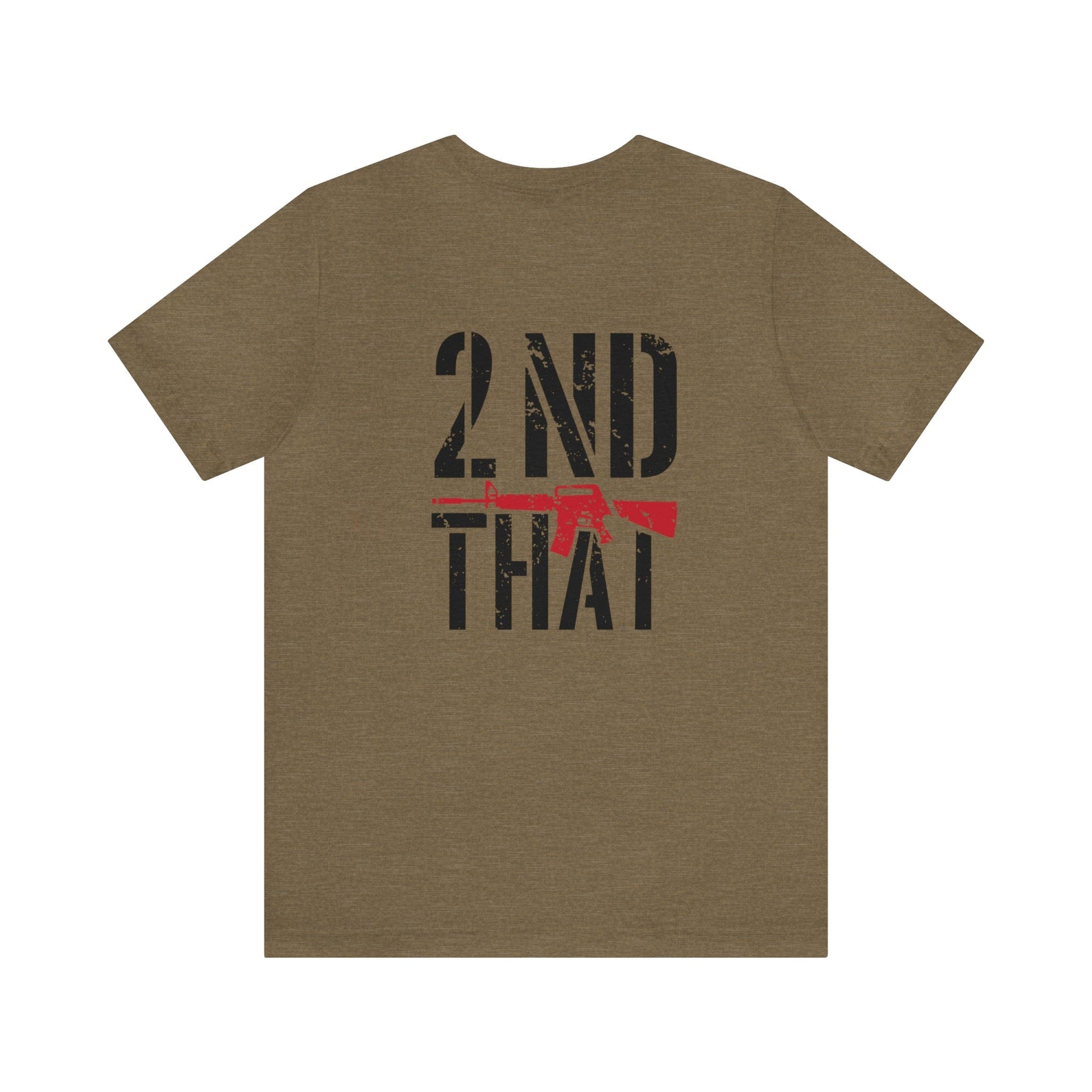 T-Shirt Heather Olive / S We the People | 2nd That | Back Print | 2nd Amendment | Jersey Short Sleeve Tee