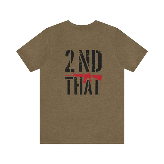 T-Shirt Heather Olive / S We the People | 2nd That | Back Print | 2nd Amendment | Jersey Short Sleeve Tee