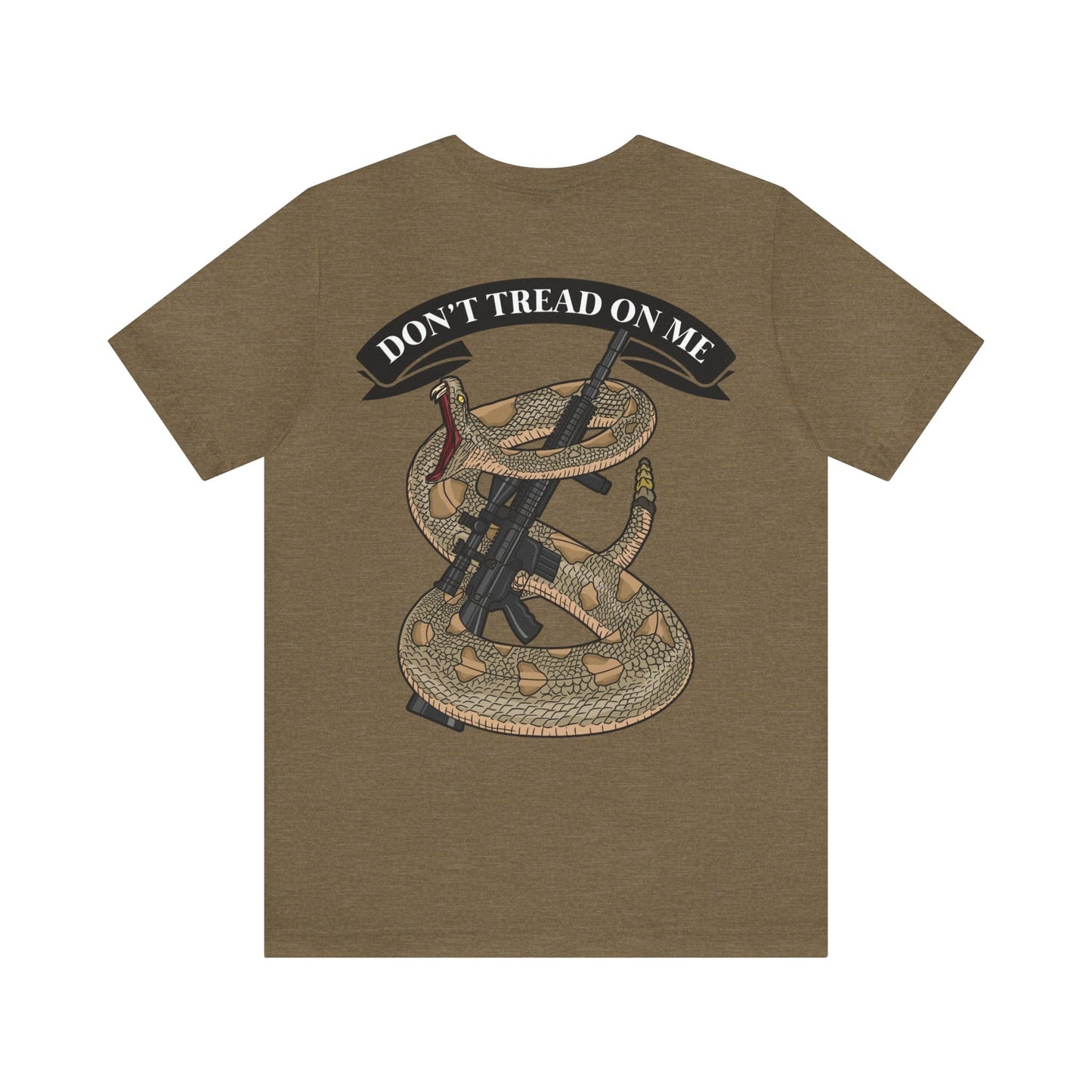 T-Shirt Heather Olive / S We the People | Don't Tread On Me | Back Print | 2nd Amendment | Jersey Short Sleeve Tee