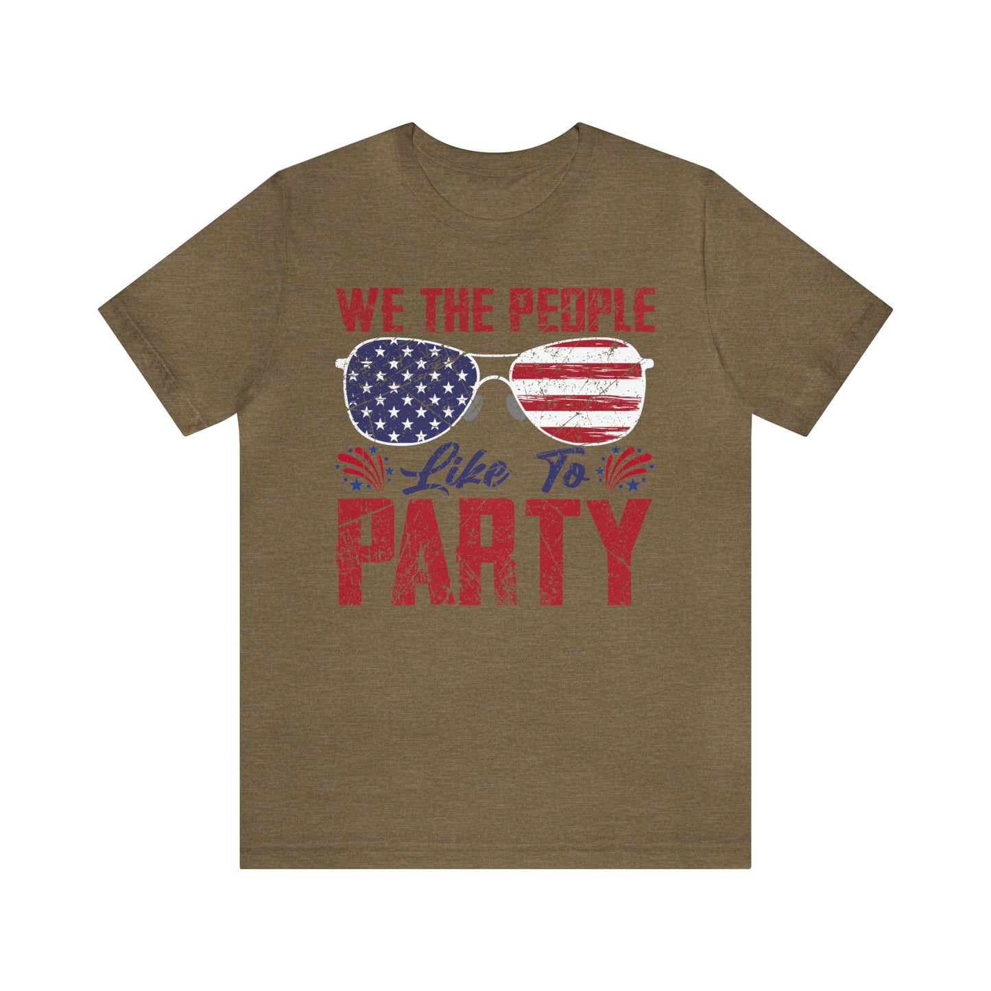 T-Shirt Heather Olive / S We the People Like to Party | Jersey Short Sleeve Tee