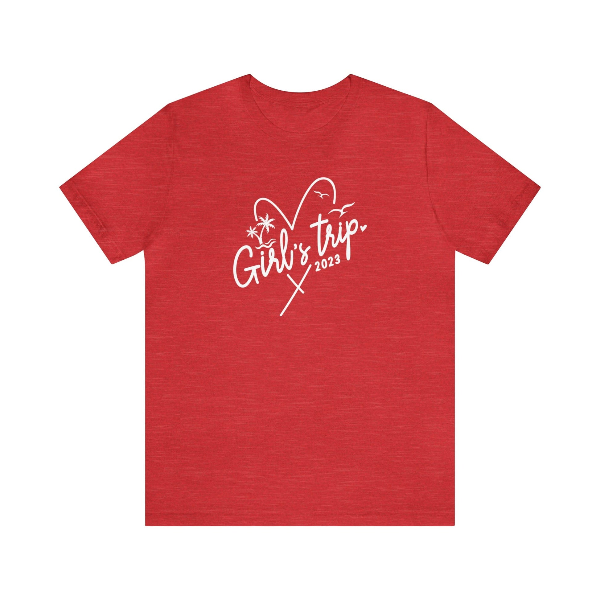 T-Shirt Heather Red / S Girls Trip 2023 | Heart | Jersey Short Sleeve Tee