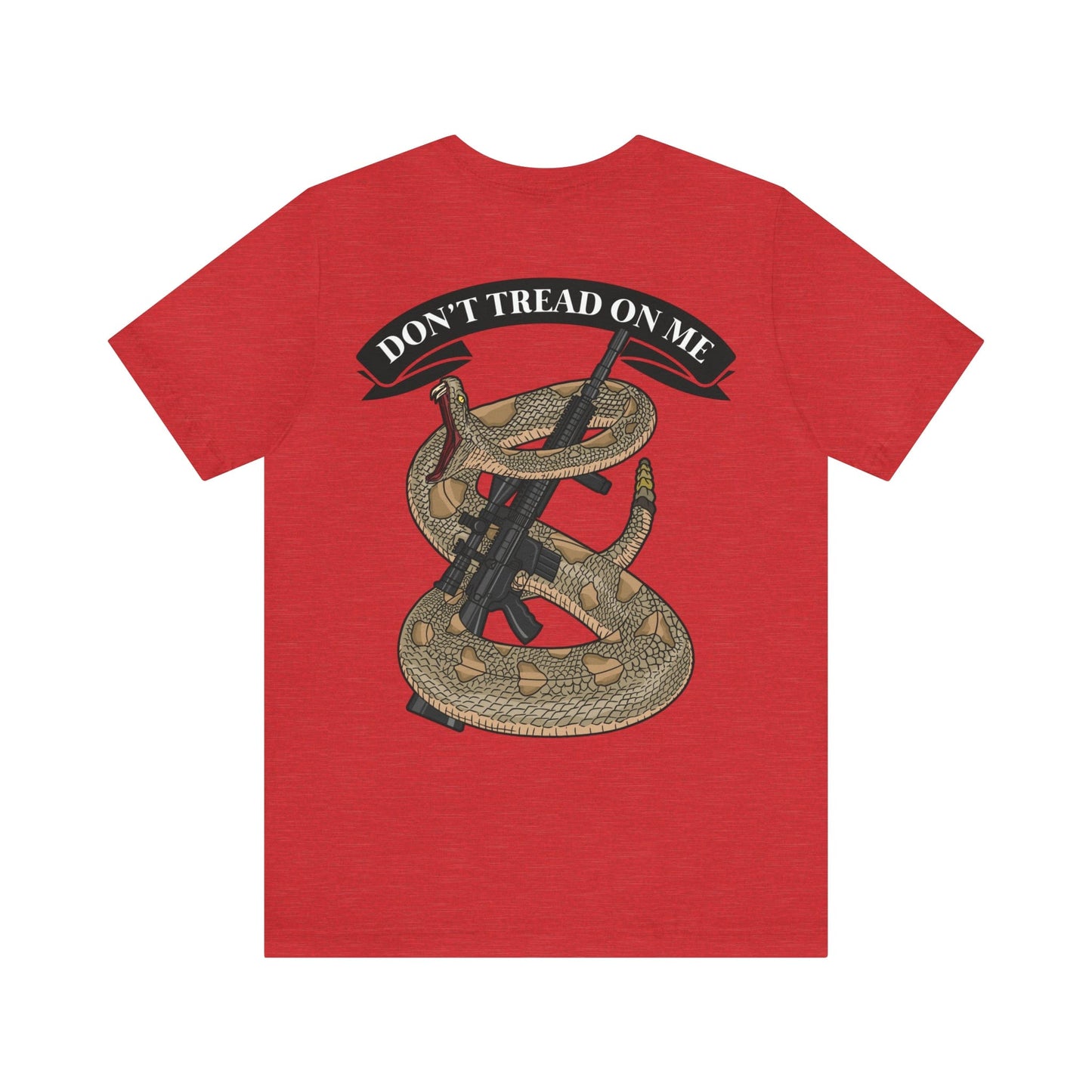 T-Shirt Heather Red / S We the People | Don't Tread On Me | Back Print | 2nd Amendment | Jersey Short Sleeve Tee