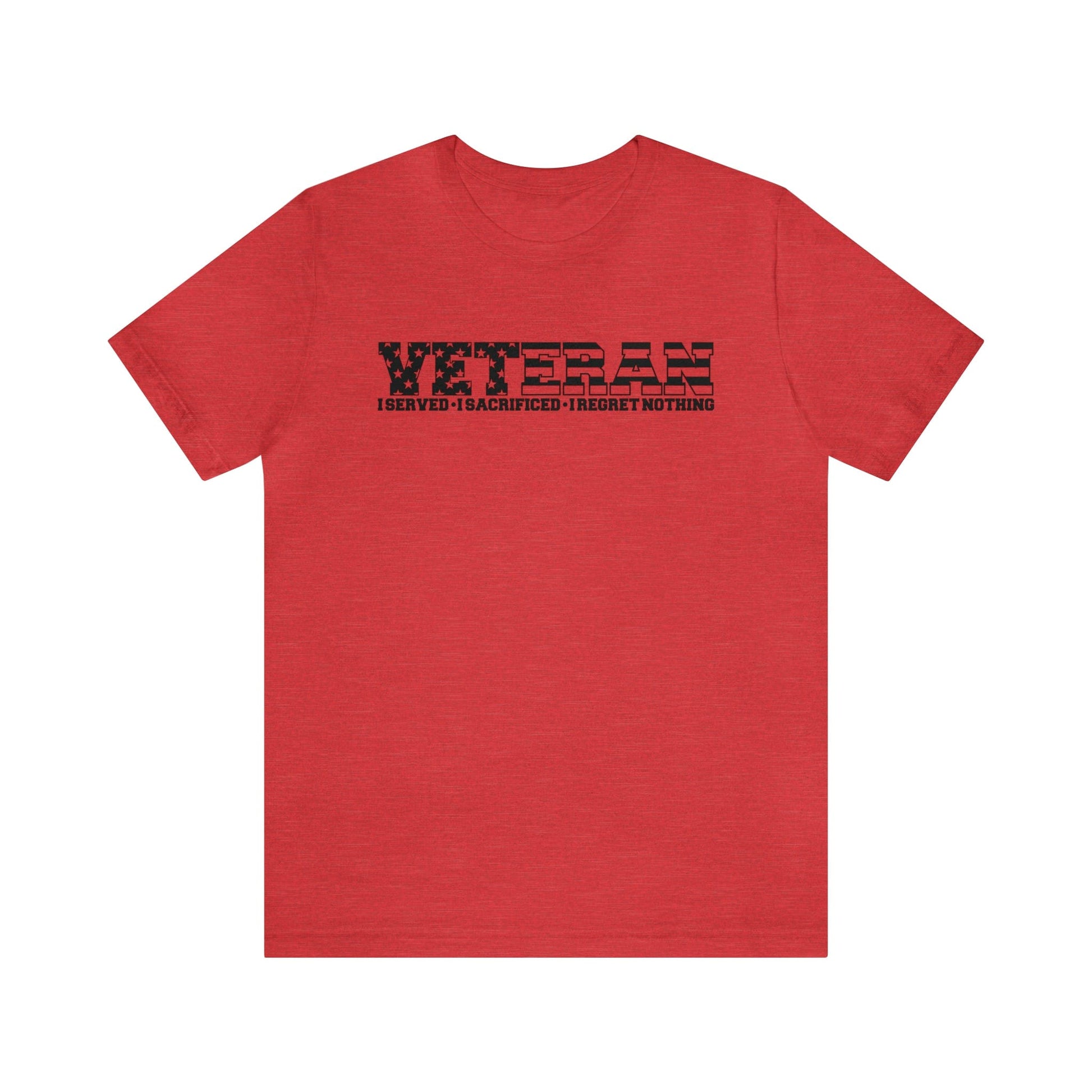 T-Shirt Heather Red / XS Veteran | Served | Sacrificed | Jersey Short Sleeve Tee