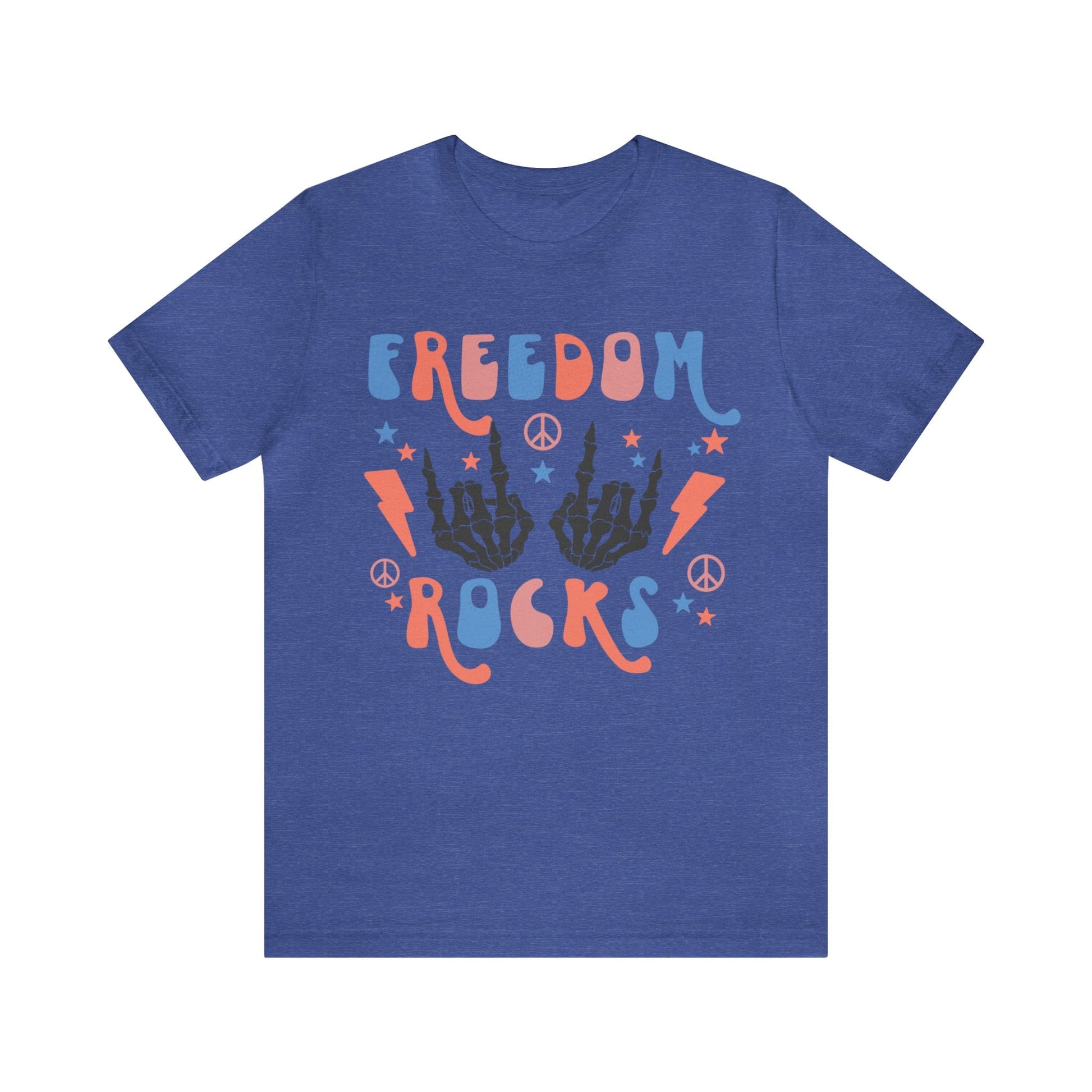 T-Shirt Heather True Royal / S Freedom Rocks | Unisex Jersey Short Sleeve Tee