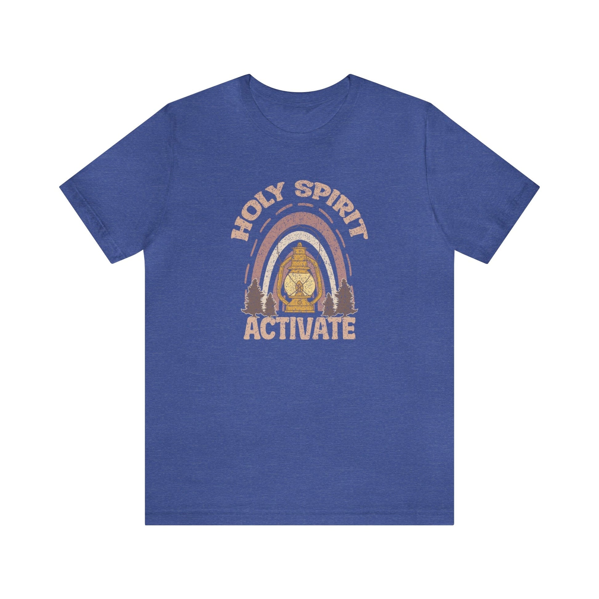 T-Shirt Heather True Royal / S Holy Spirit Activate | Christian | Retro | Jersey Short Sleeve Tee