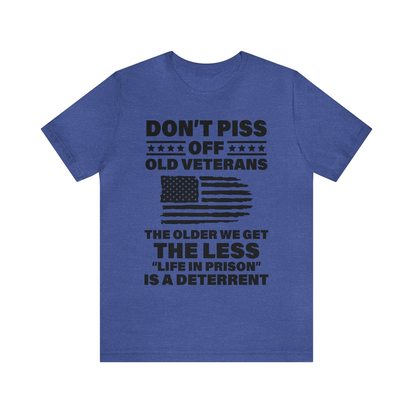 T-Shirt Heather True Royal / XS Don't Piss Off Old Veterans | US Veteran | Jersey Short Sleeve Tee