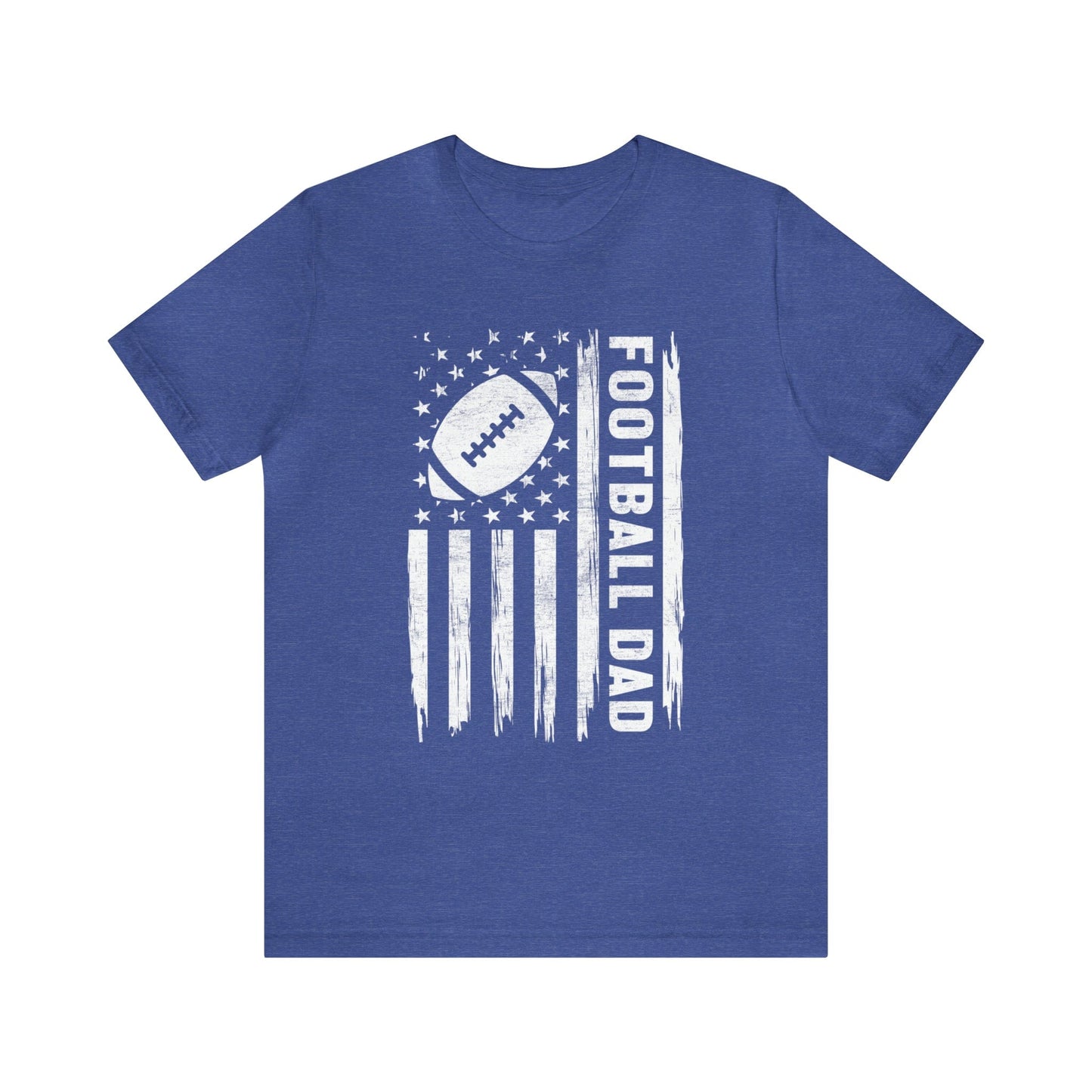 T-Shirt Heather True Royal / XS Football Dad | Patriotic | Jersey Short Sleeve Tee