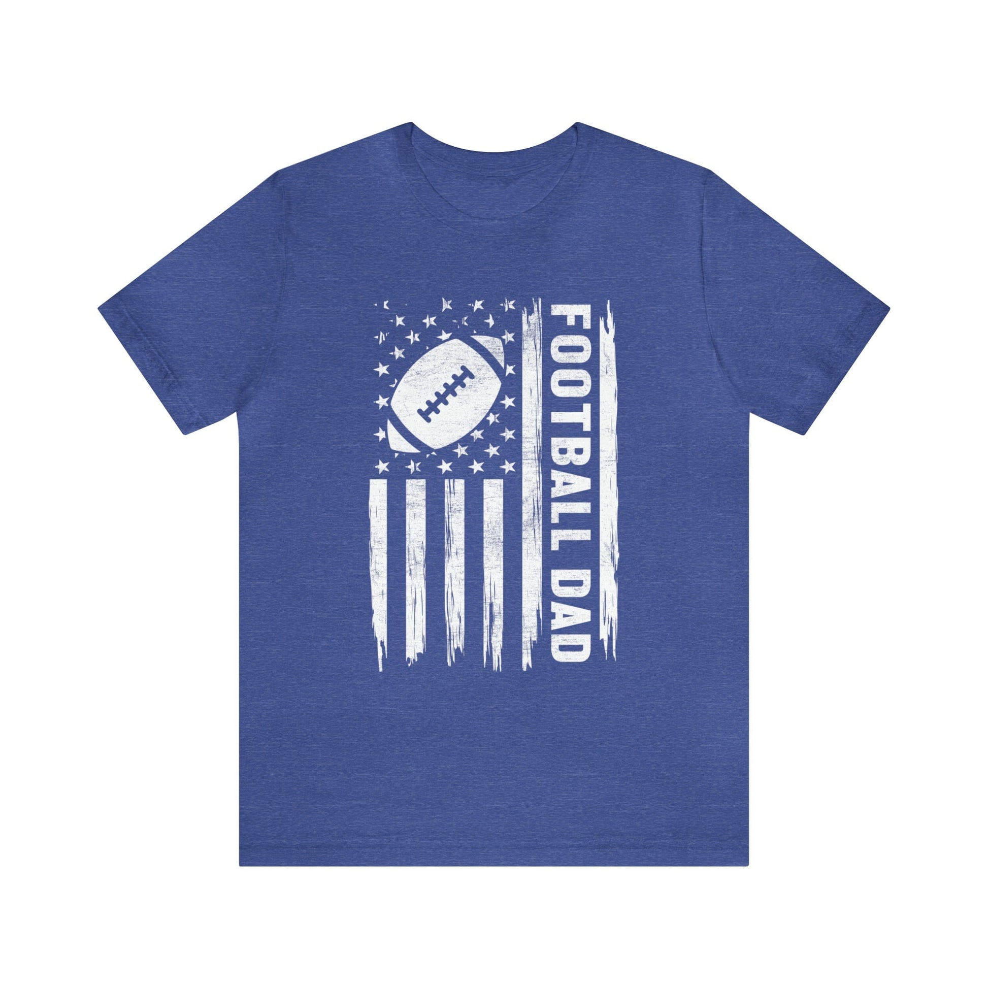 T-Shirt Heather True Royal / XS Football Dad | Patriotic | Jersey Short Sleeve Tee