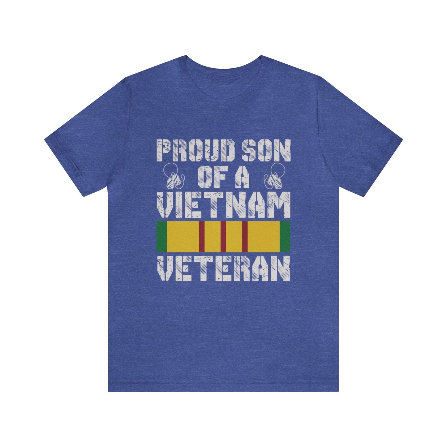 T-Shirt Heather True Royal / XS Proud Son of a Vietnam Veteran | Jersey Short Sleeve Tee