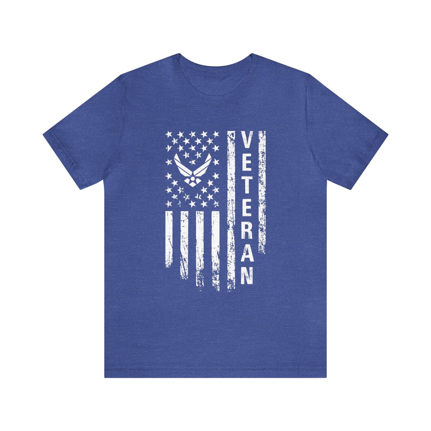 T-Shirt Heather True Royal / XS US Air Force Veteran | Flag | Jersey Short Sleeve Tee