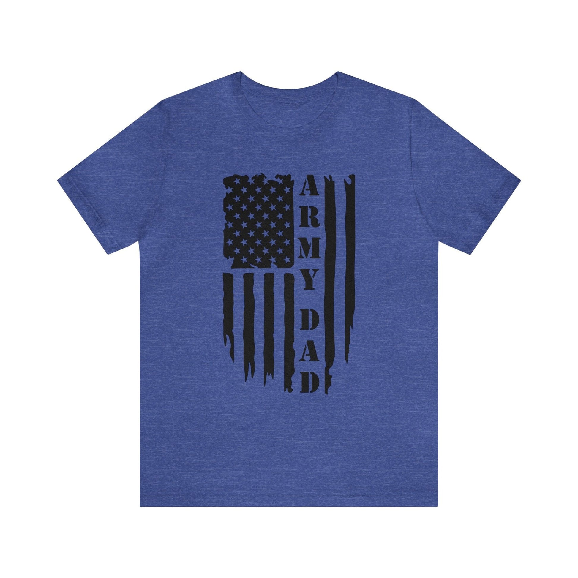 T-Shirt Heather True Royal / XS US Army Dad | Flag | Jersey Short Sleeve Tee