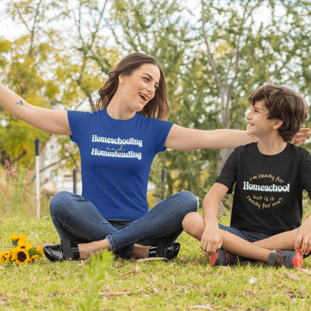 T-Shirt Homeschooling and Homesteading | Retro | Cotton Tee