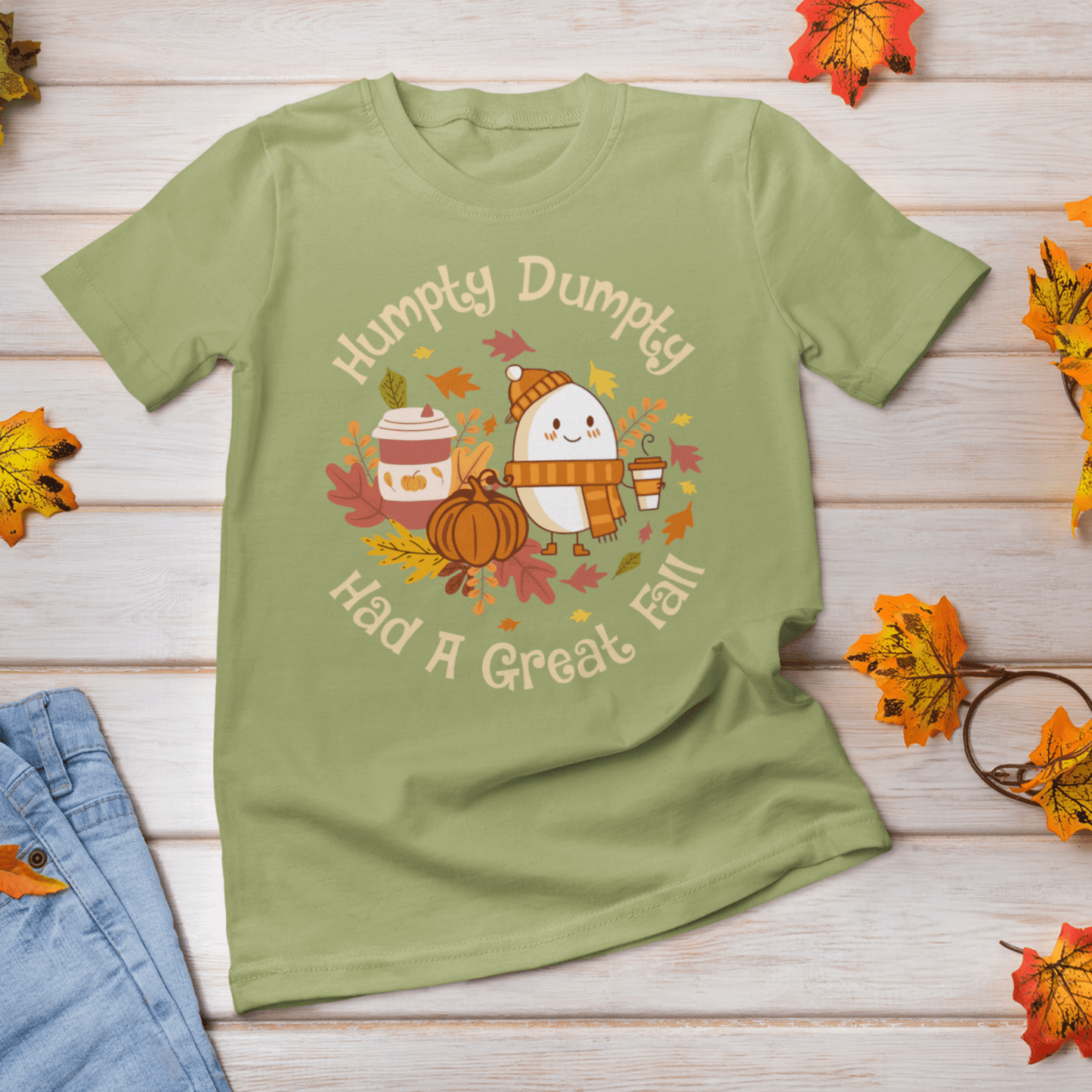 T-Shirt Humpty Dumpty Had a Great Fall | Retro | Jersey Short Sleeve Tee