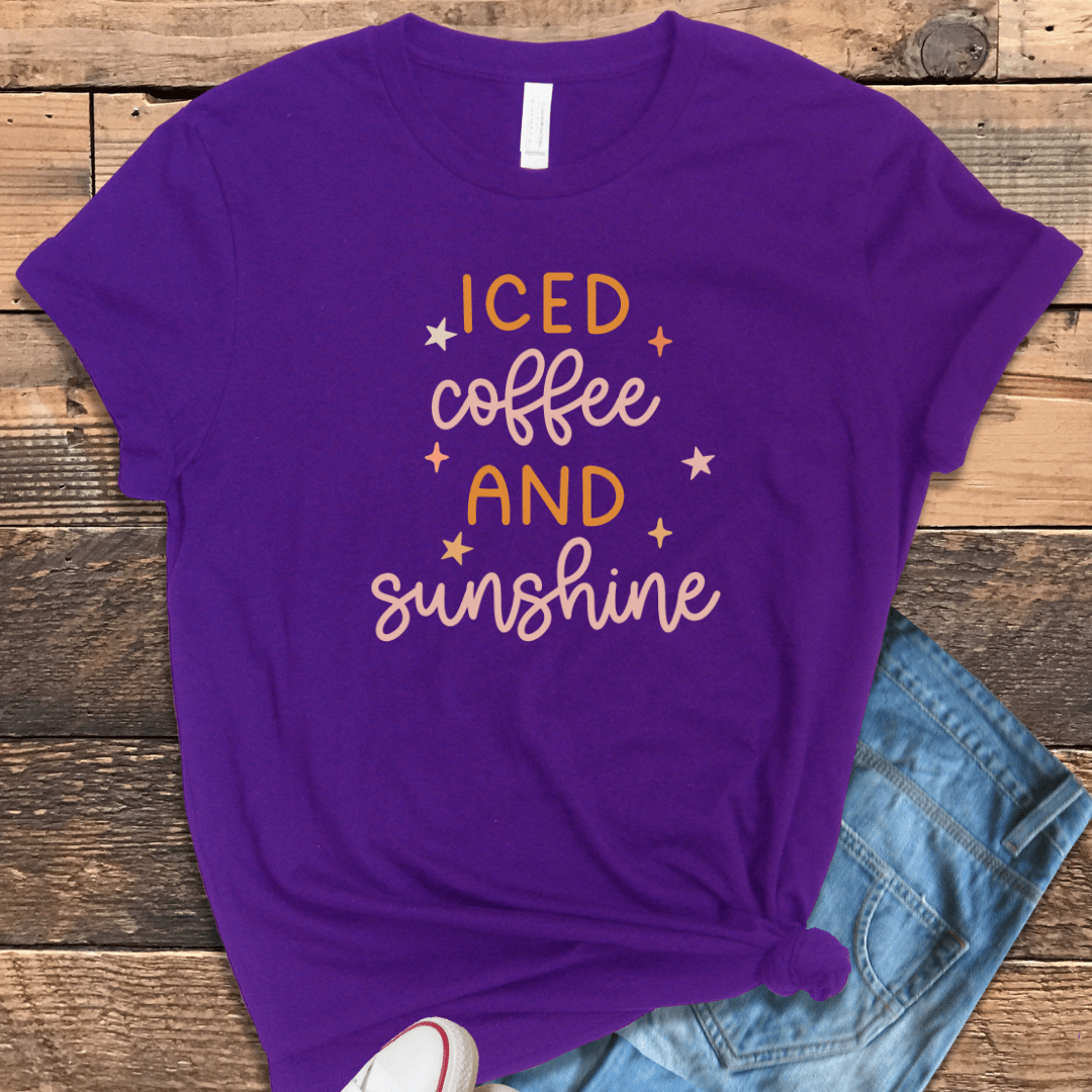 T-Shirt Iced Coffee and Sunshine | Jersey Short Sleeve Tee