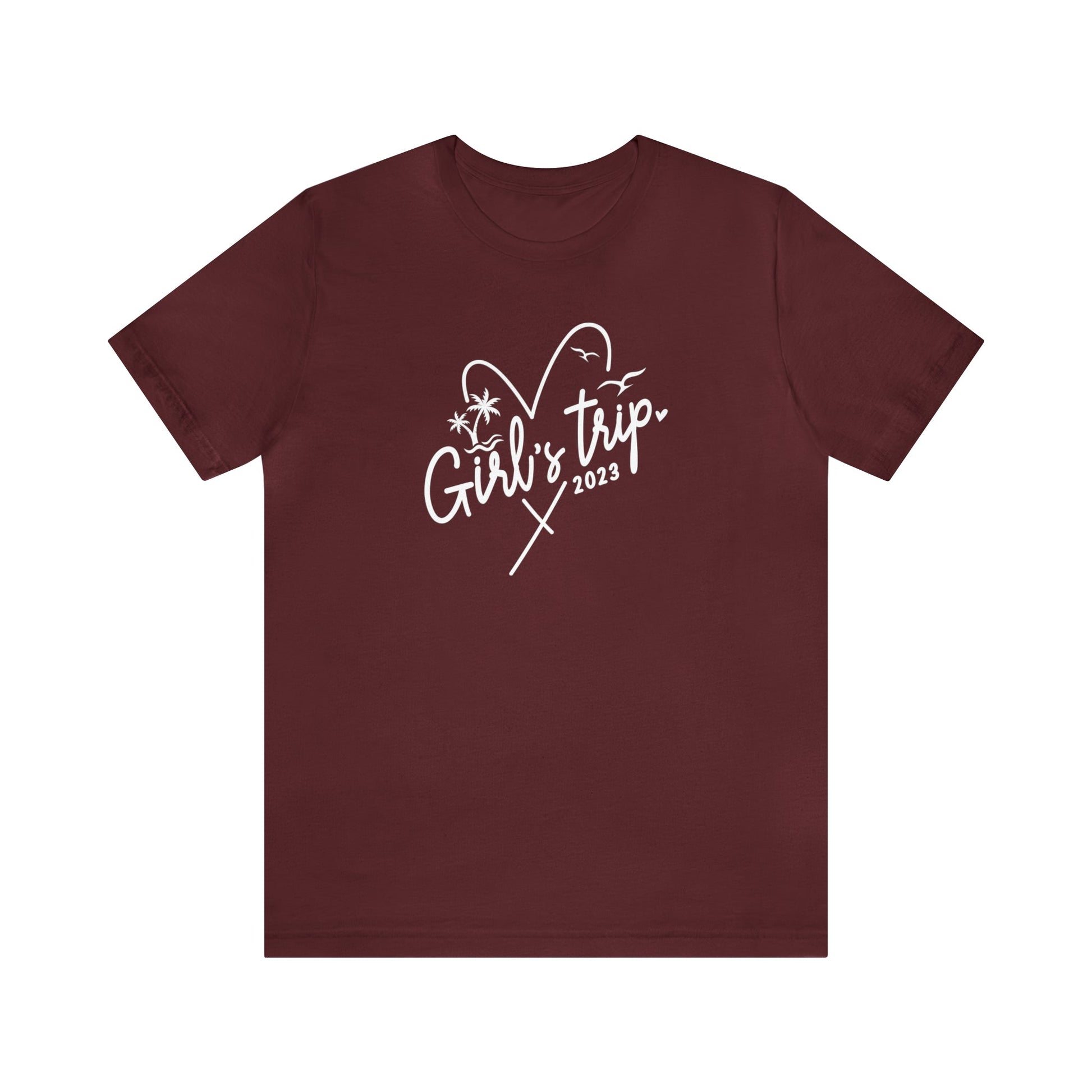 T-Shirt Maroon / S Girls Trip 2023 | Heart | Jersey Short Sleeve Tee