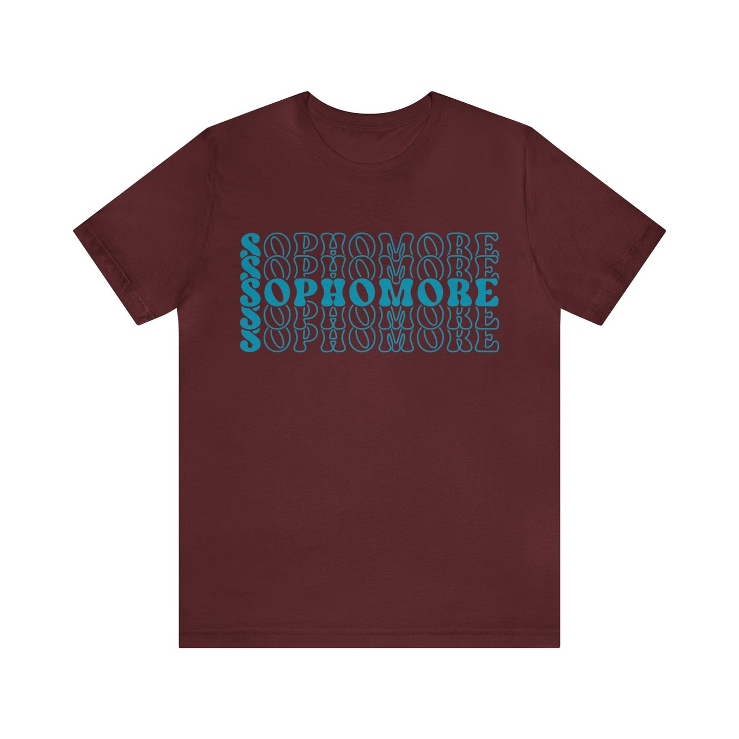 T-Shirt Maroon / S Sophomore | Stacked Retro | Jersey Short Sleeve Tee