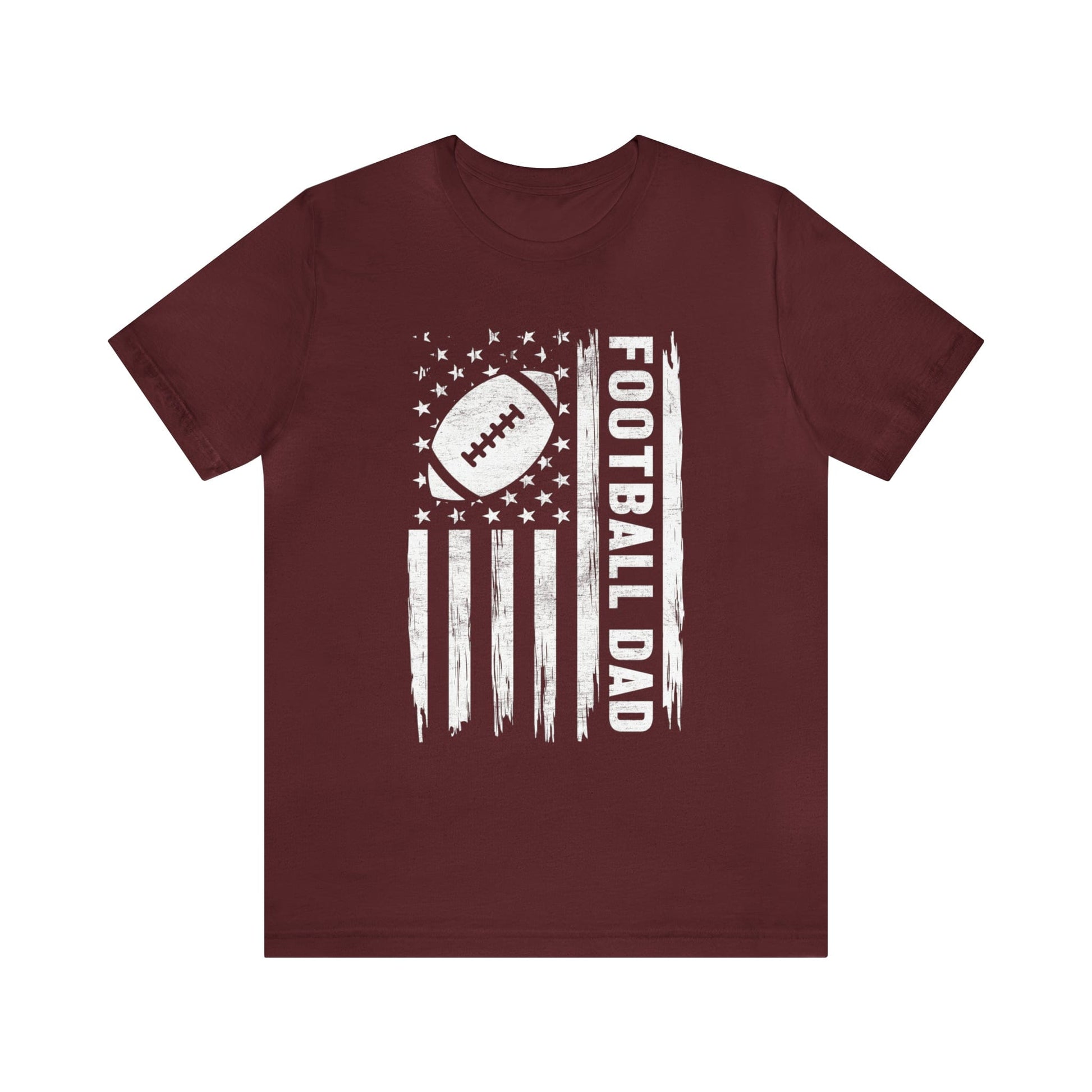 T-Shirt Maroon / XS Football Dad | Patriotic | Jersey Short Sleeve Tee