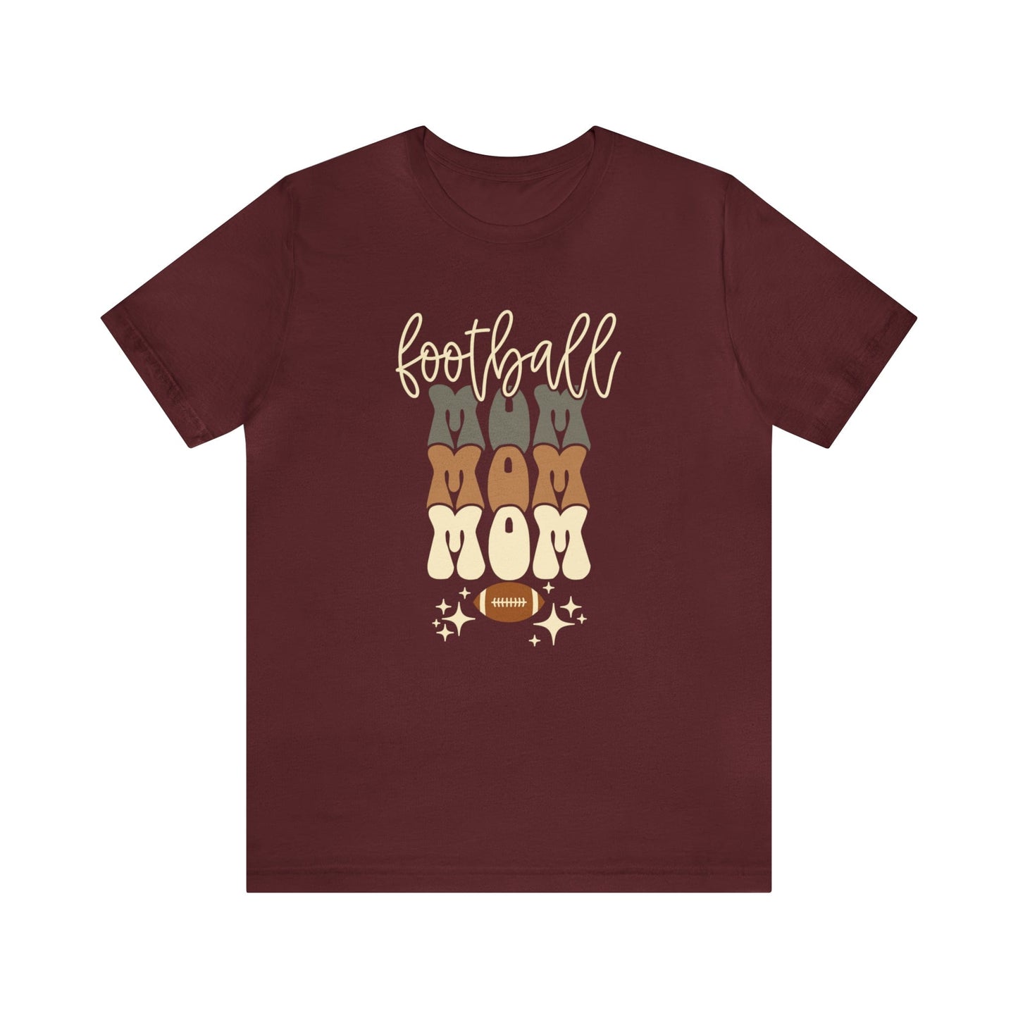 T-Shirt Maroon / XS Football Mom | Retro | Jersey Short Sleeve Tee