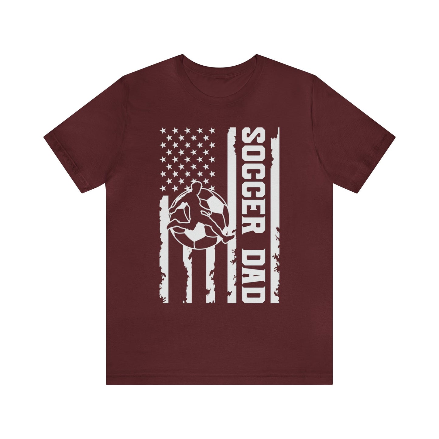 T-Shirt Maroon / XS Soccer Dad | Patriotic | Jersey Short Sleeve Tee