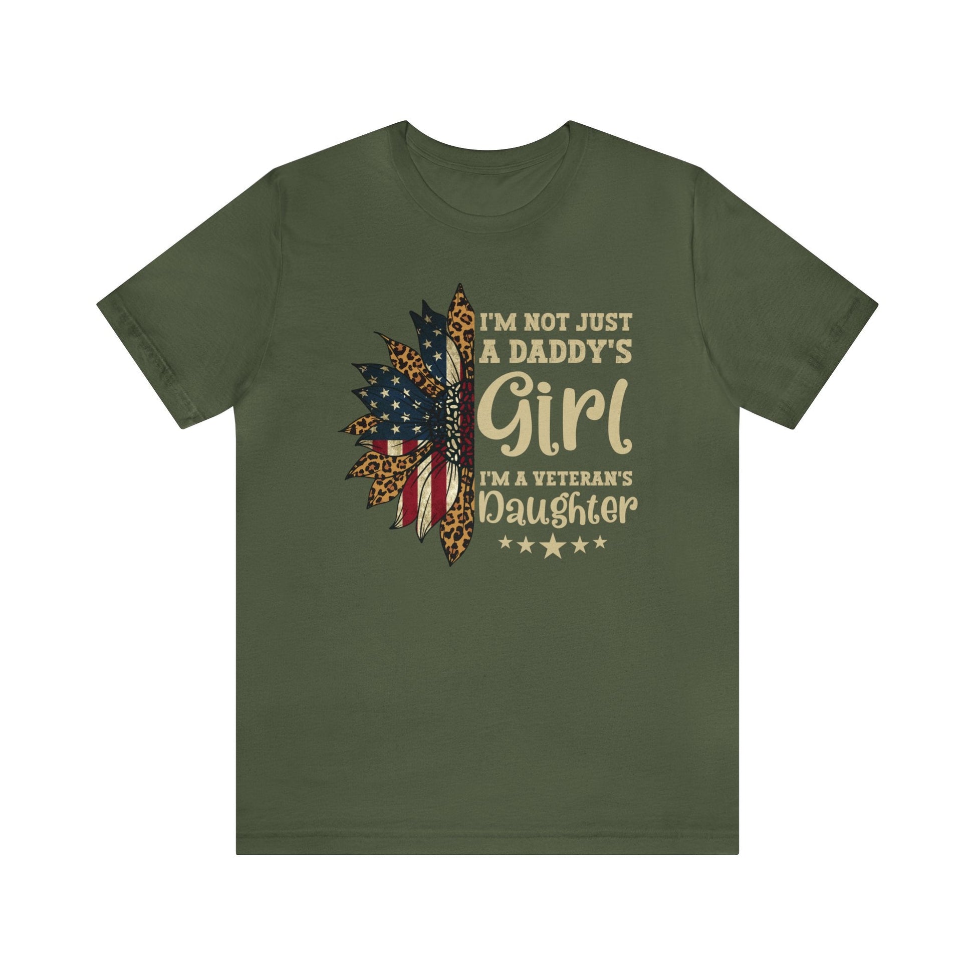 T-Shirt Military Green / XS Daddy's Girl | Veteran's Daughter | Jersey Short Sleeve Tee