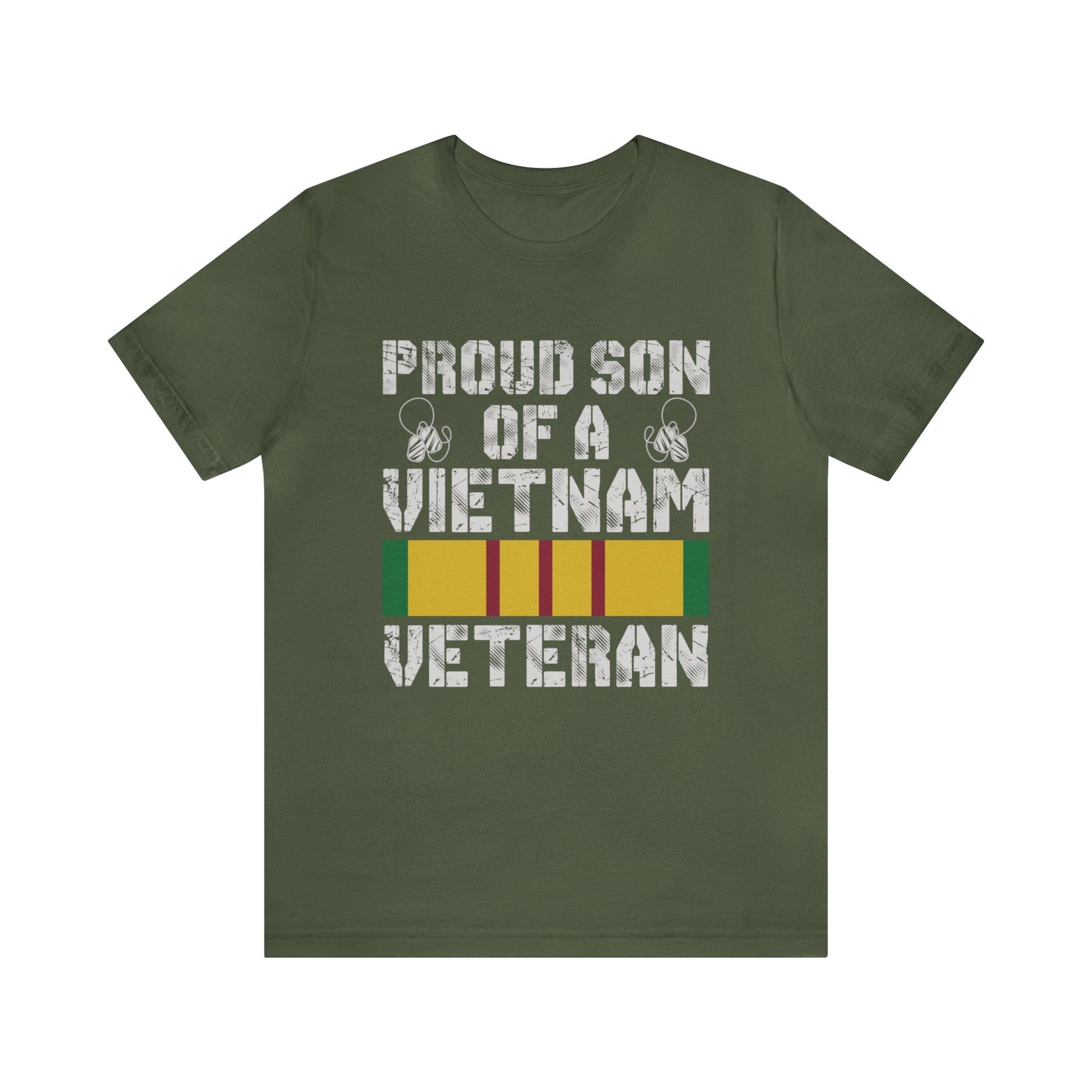 T-Shirt Military Green / XS Proud Son of a Vietnam Veteran | Jersey Short Sleeve Tee