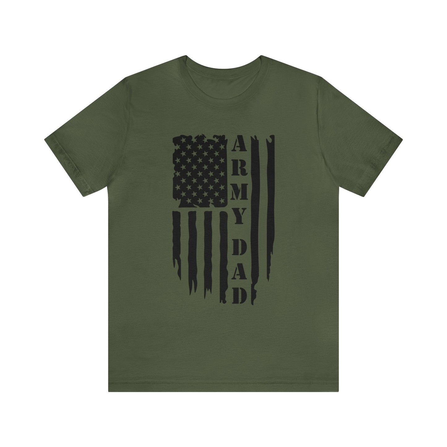 T-Shirt Military Green / XS US Army Dad | Flag | Jersey Short Sleeve Tee