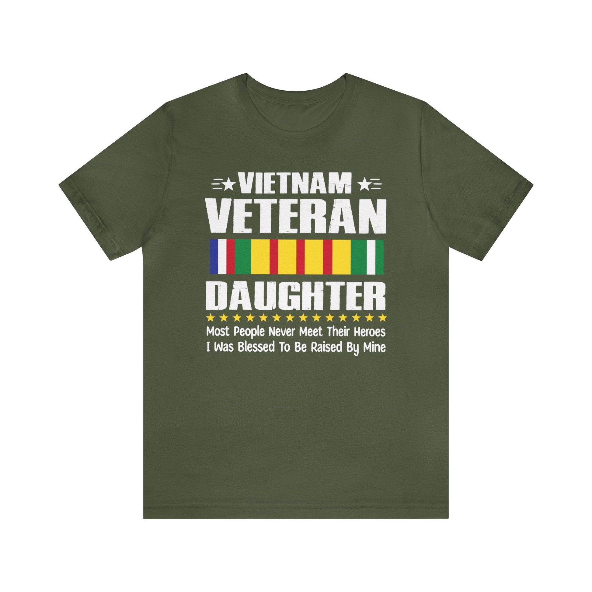 T-Shirt Military Green / XS Vietnam Veteran Daughter | Jersey Short Sleeve Tee