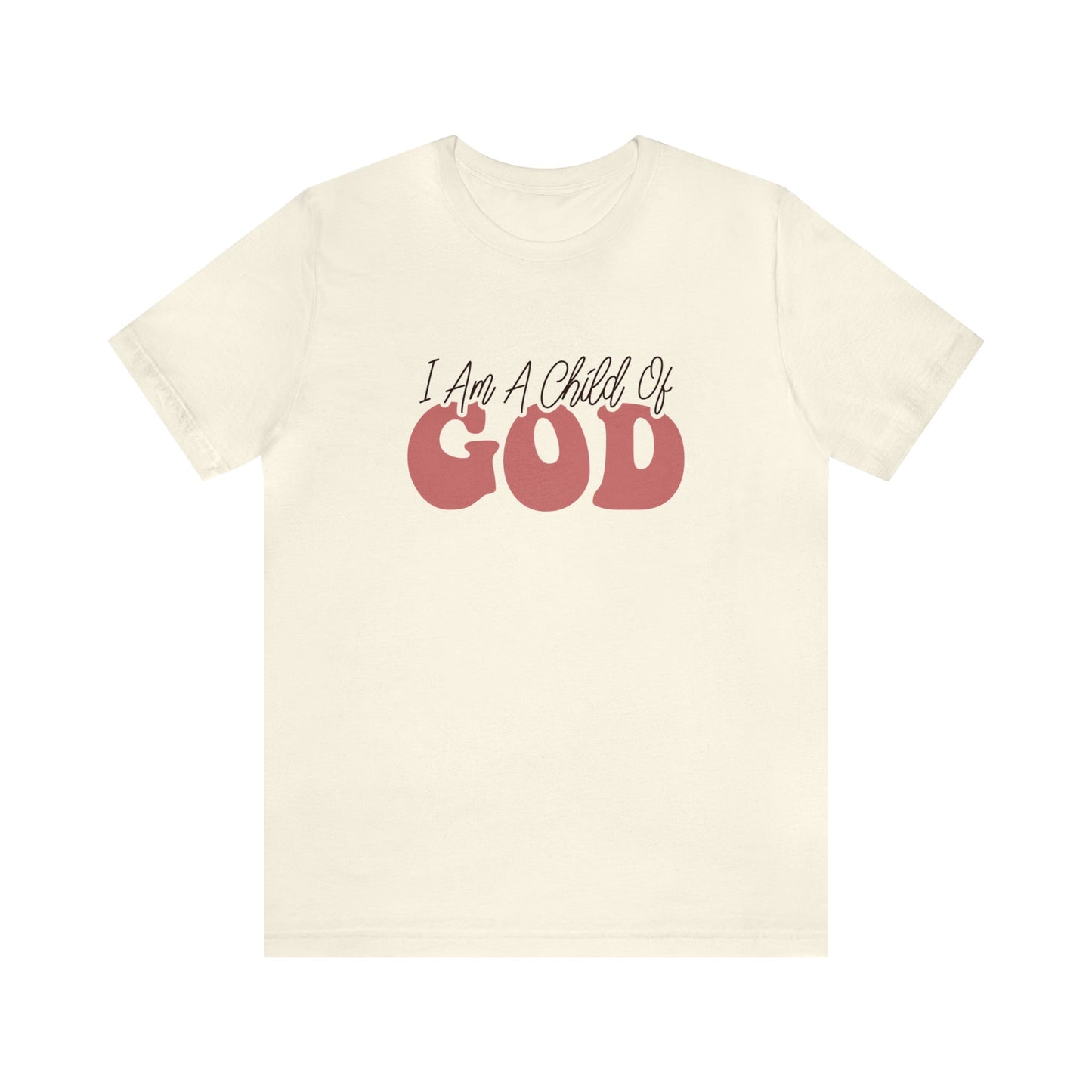 T-Shirt Natural / S I Am a Child of God | Christian | Retro | Jersey Short Sleeve Tee