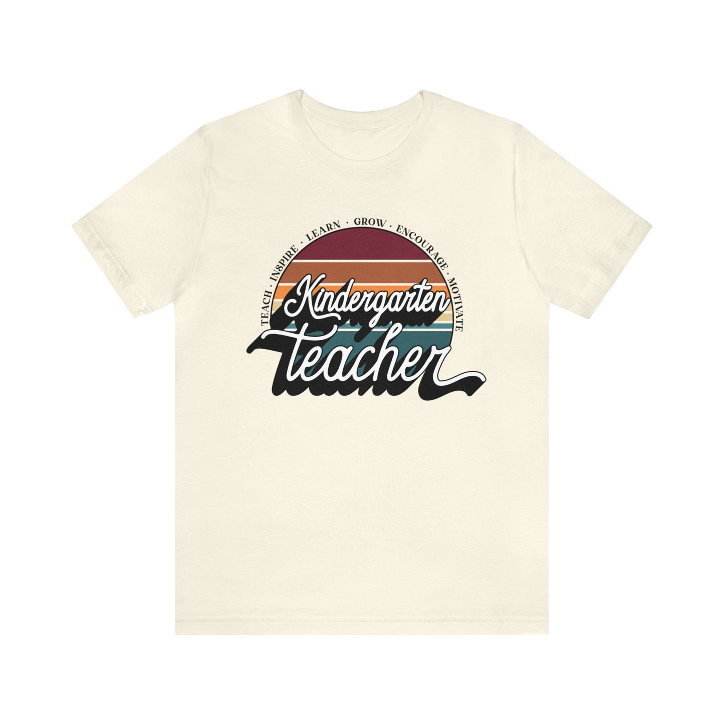 T-Shirt Natural / S Kindergarten Teacher | Retro | Jersey Short Sleeve Tee