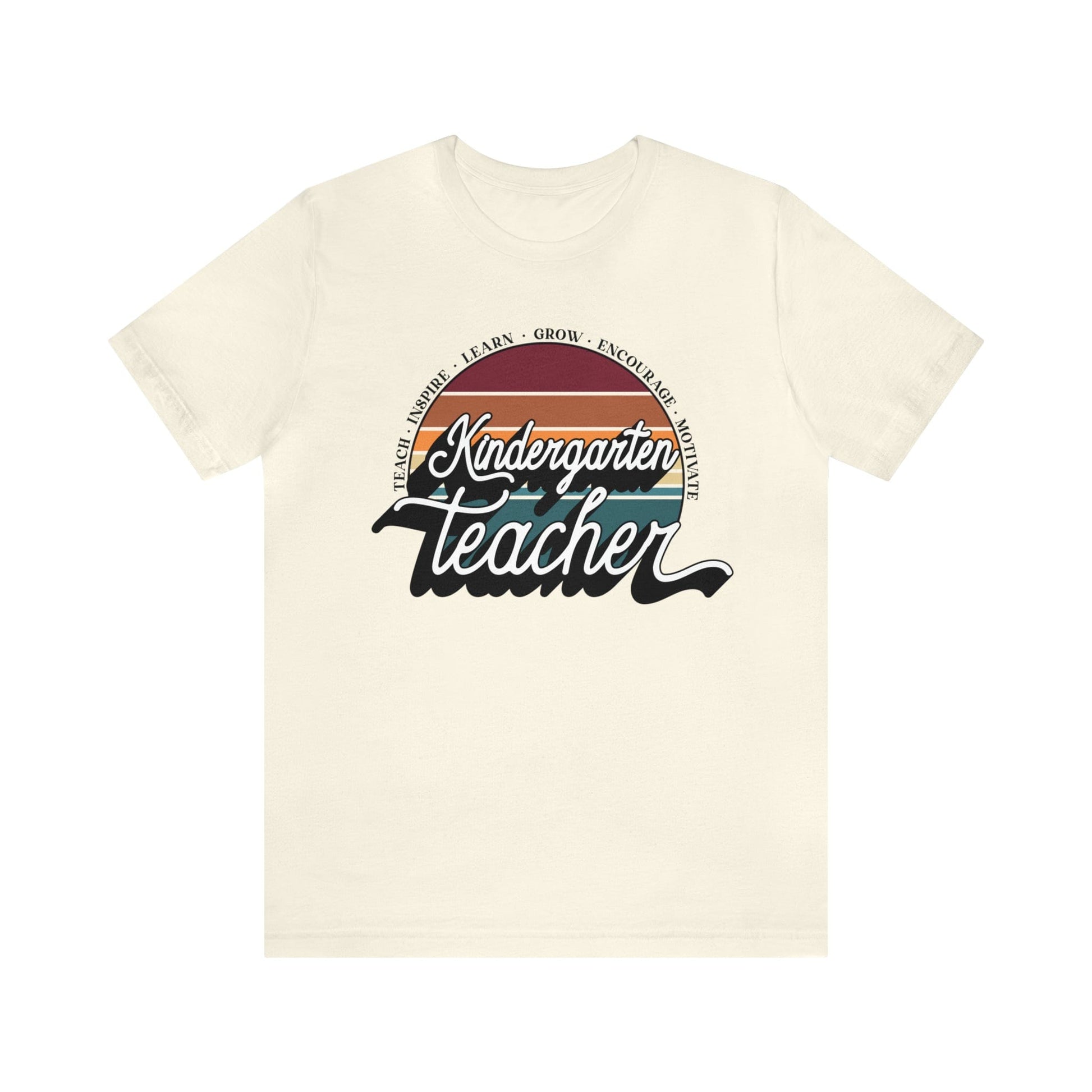 T-Shirt Natural / S Kindergarten Teacher | Retro | Jersey Short Sleeve Tee