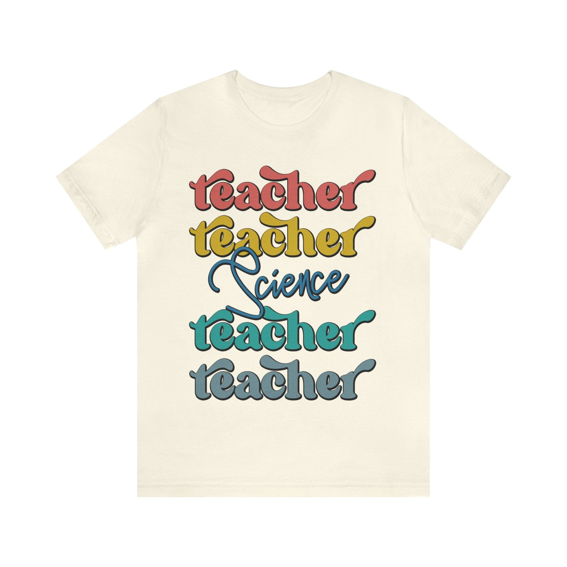 T-Shirt Natural / S Science Teacher | Retro | Jersey Short Sleeve Tee