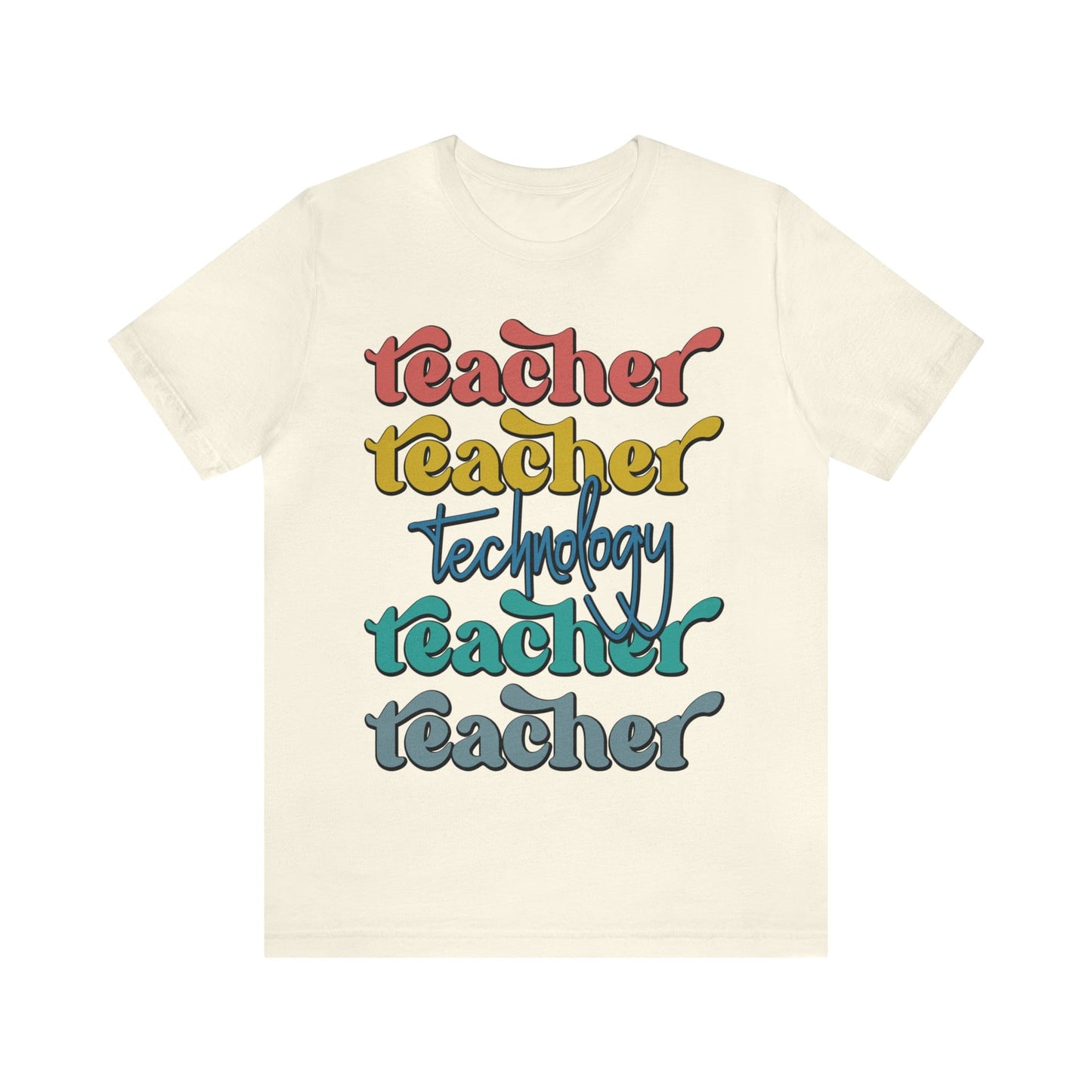 T-Shirt Natural / S Technology Teacher | Retro | Jersey Short Sleeve Tee