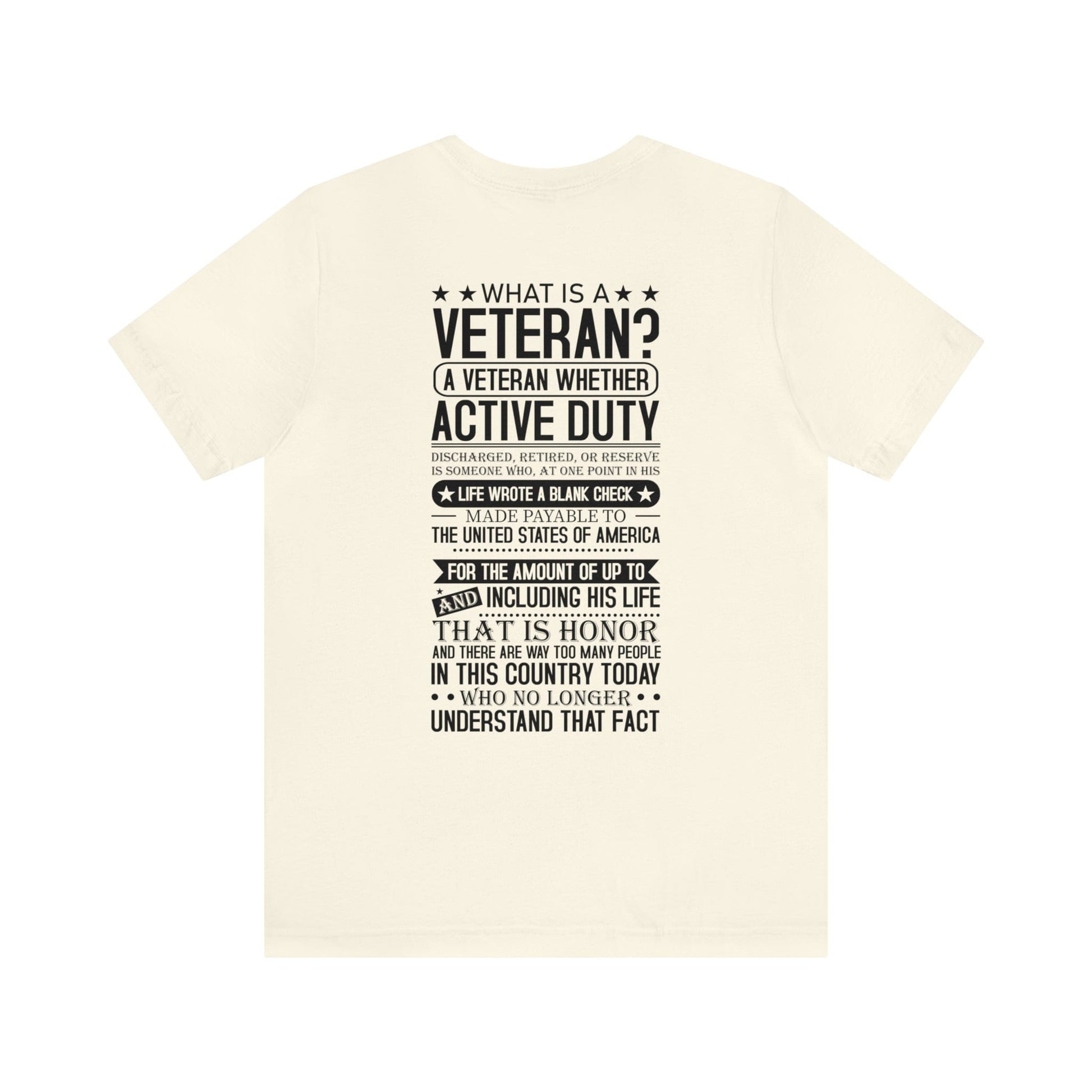 T-Shirt Natural / S Veteran | What is a Veteran | Jersey Short Sleeve Tee