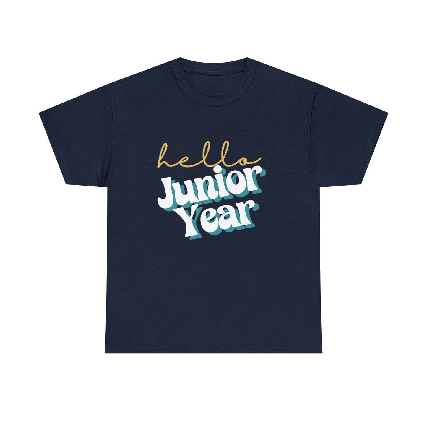 T-Shirt Navy / S Hello Junior Year | Retro | ADULT Sizes | Cotton Tee