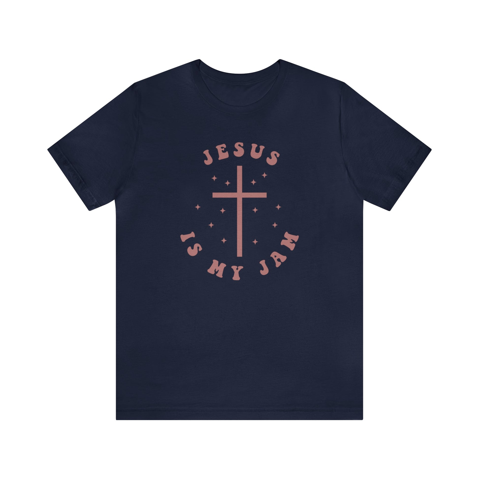 T-Shirt Navy / S Jesus is My Jam | Christian | Retro | Jersey Short Sleeve Tee