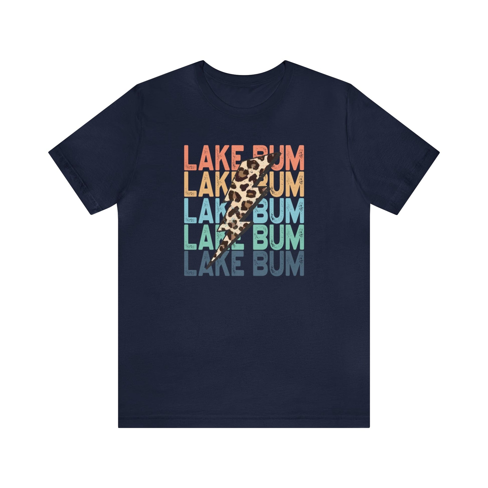 T-Shirt Navy / S Lake Bum | Leopard Lightening | Jersey Short Sleeve Tee