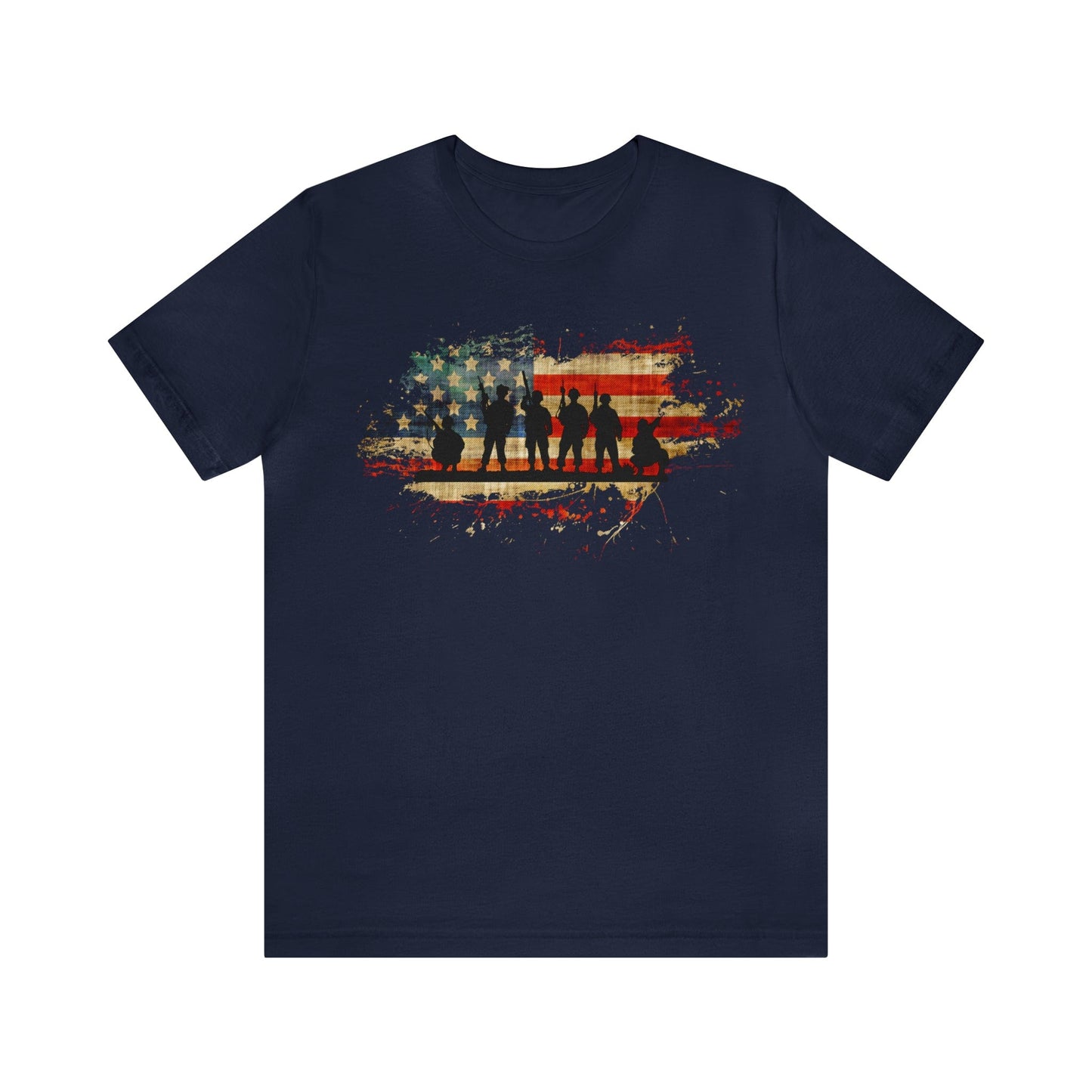 T-Shirt Navy / S Our Military Heroes | Unisex Jersey Short Sleeve Tee