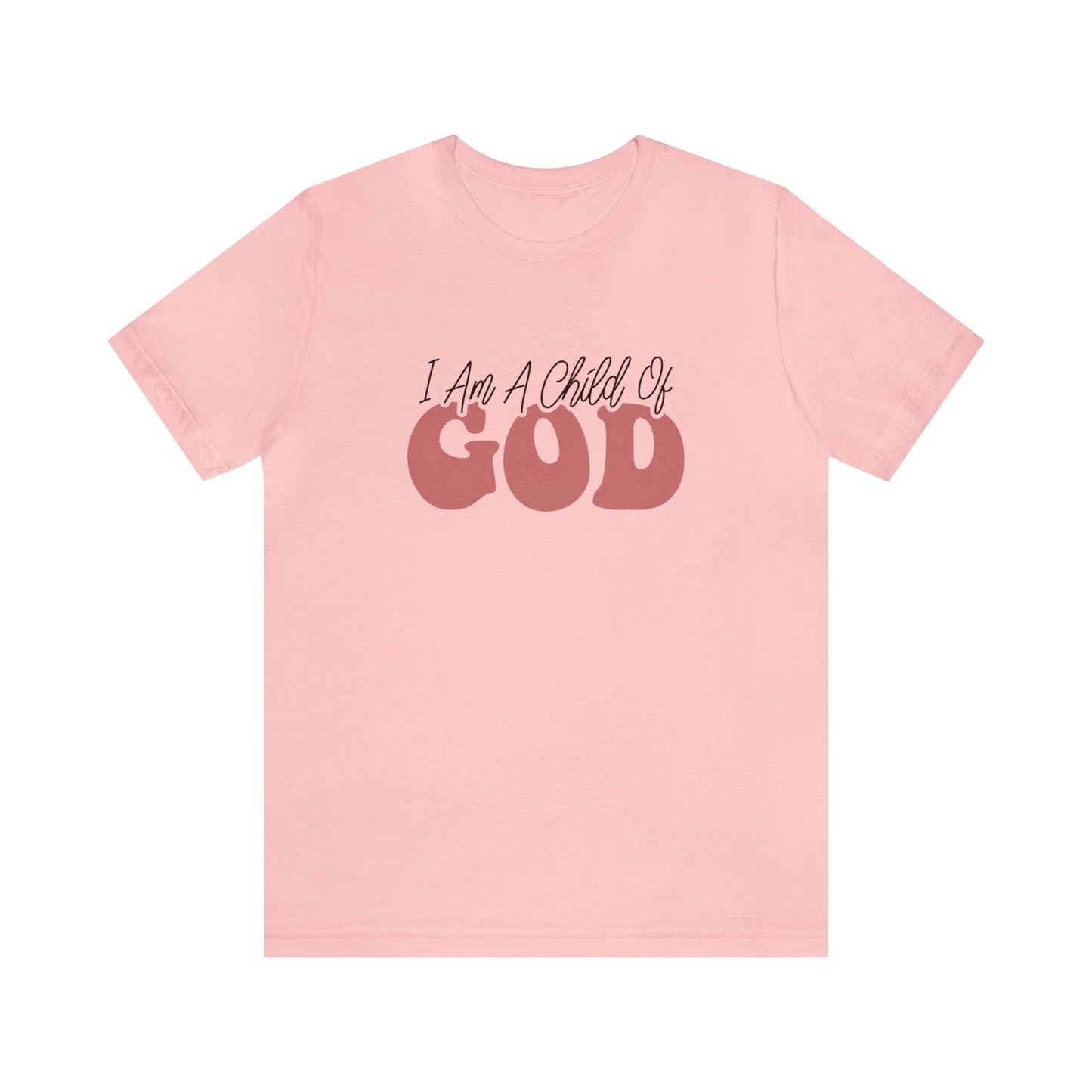 T-Shirt Pink / S I Am a Child of God | Christian | Retro | Jersey Short Sleeve Tee