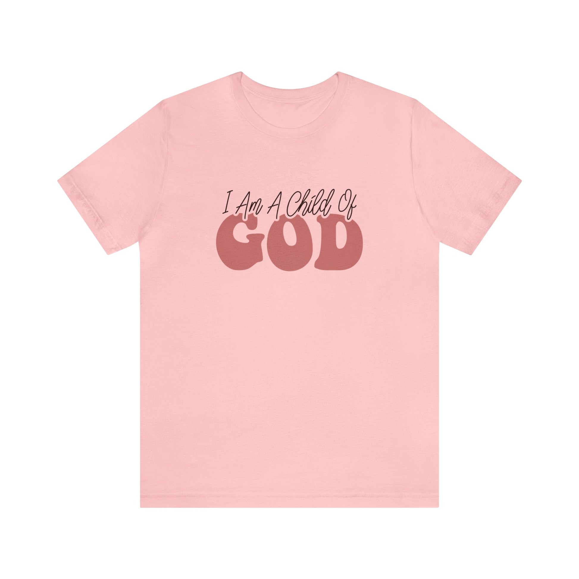 T-Shirt Pink / S I Am a Child of God | Christian | Retro | Jersey Short Sleeve Tee