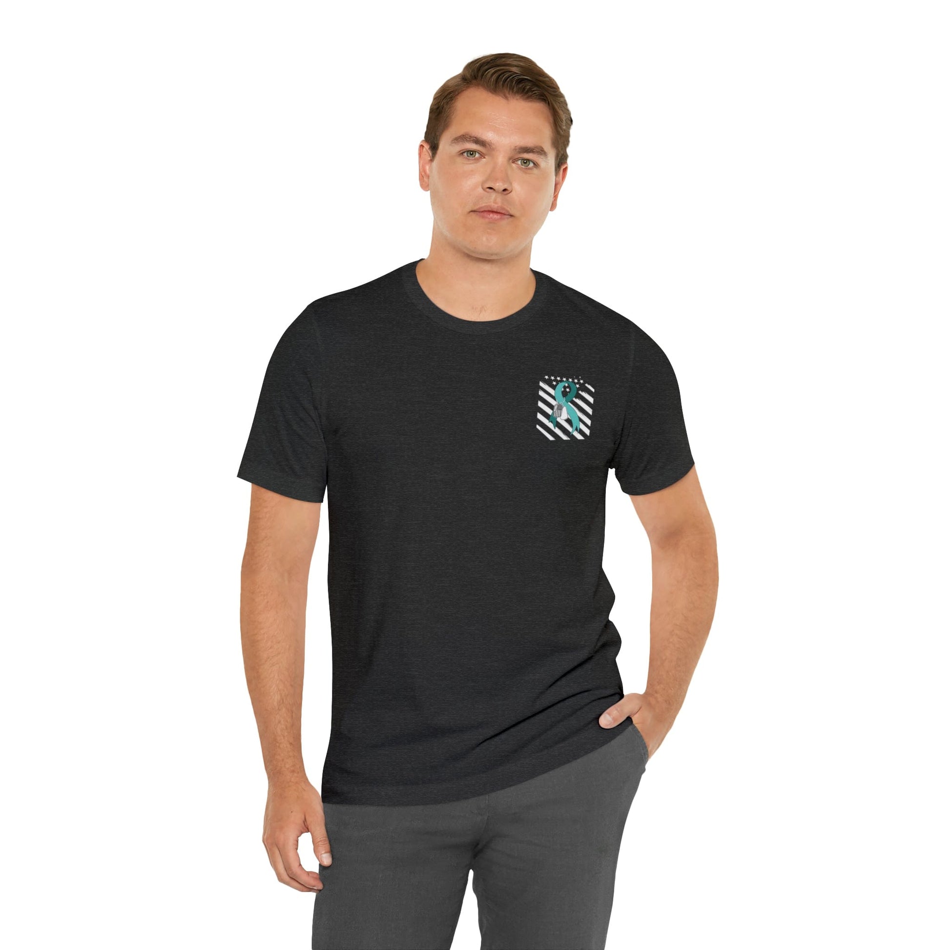 T-Shirt PTSD Awareness | Not All Wounds Are Visible | Back Print | Jersey Short Sleeve Tee