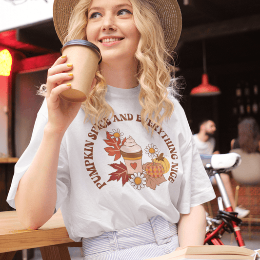 T-Shirt Pumpkin Spice and Everything Nice | Retro | Jersey Short Sleeve Tee