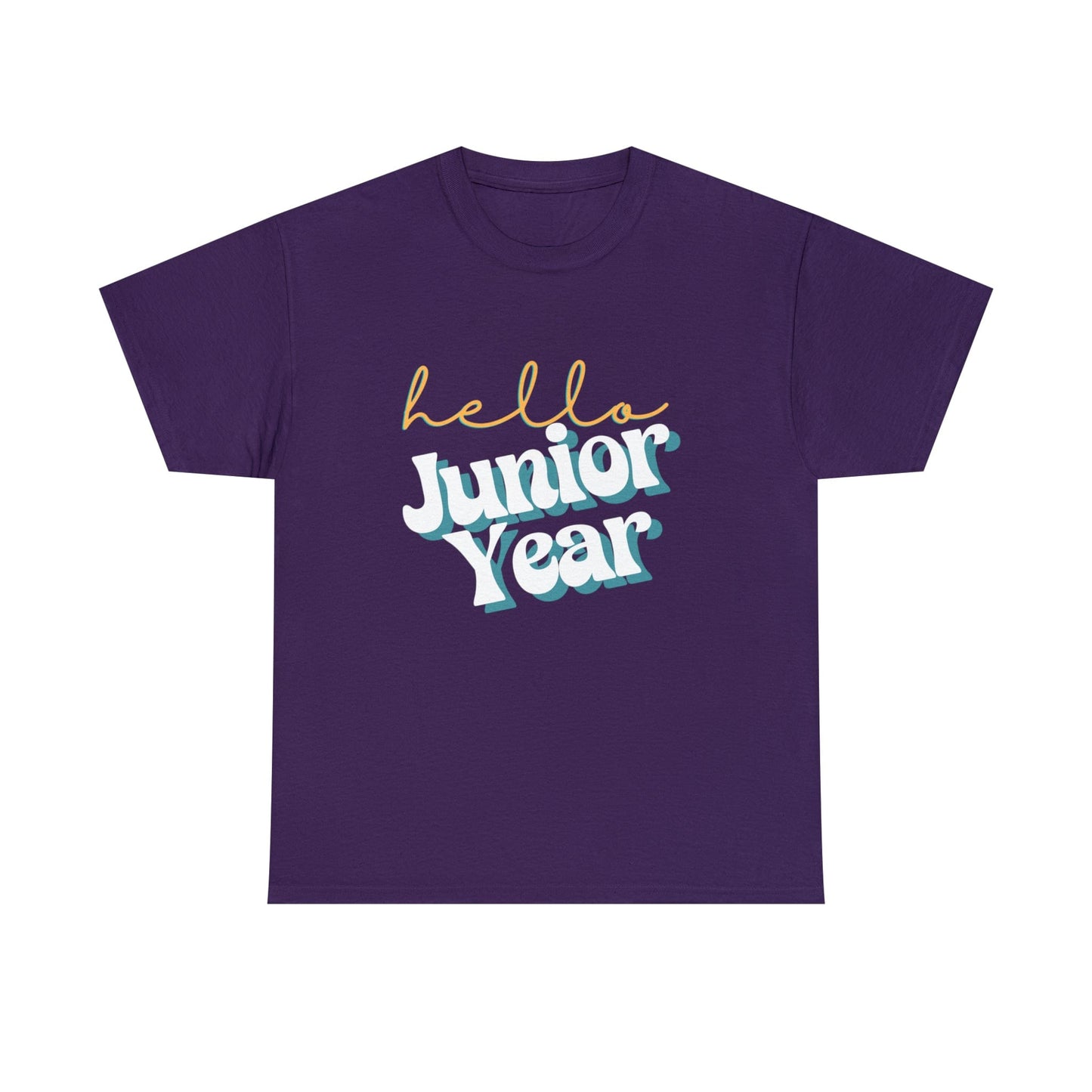 T-Shirt Purple / S Hello Junior Year | Retro | ADULT Sizes | Cotton Tee