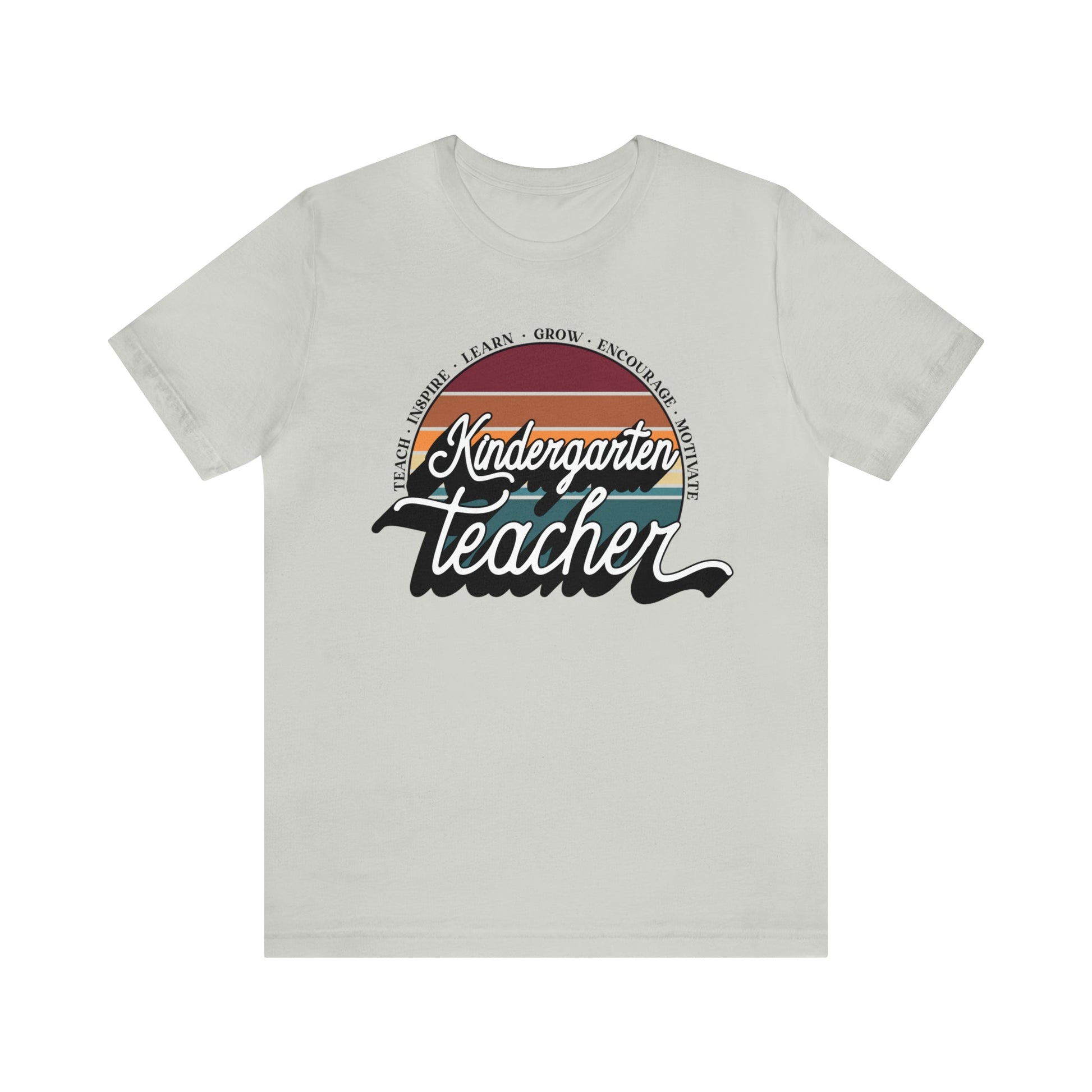 T-Shirt Silver / S Kindergarten Teacher | Retro | Jersey Short Sleeve Tee