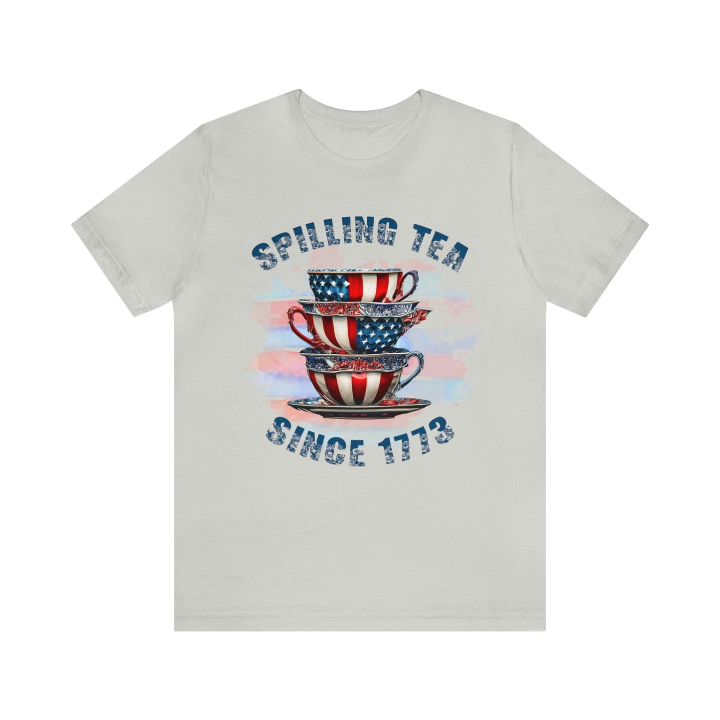 T-Shirt Silver / S Spilling Tea Since 1773 | Jersey Short Sleeve Tee