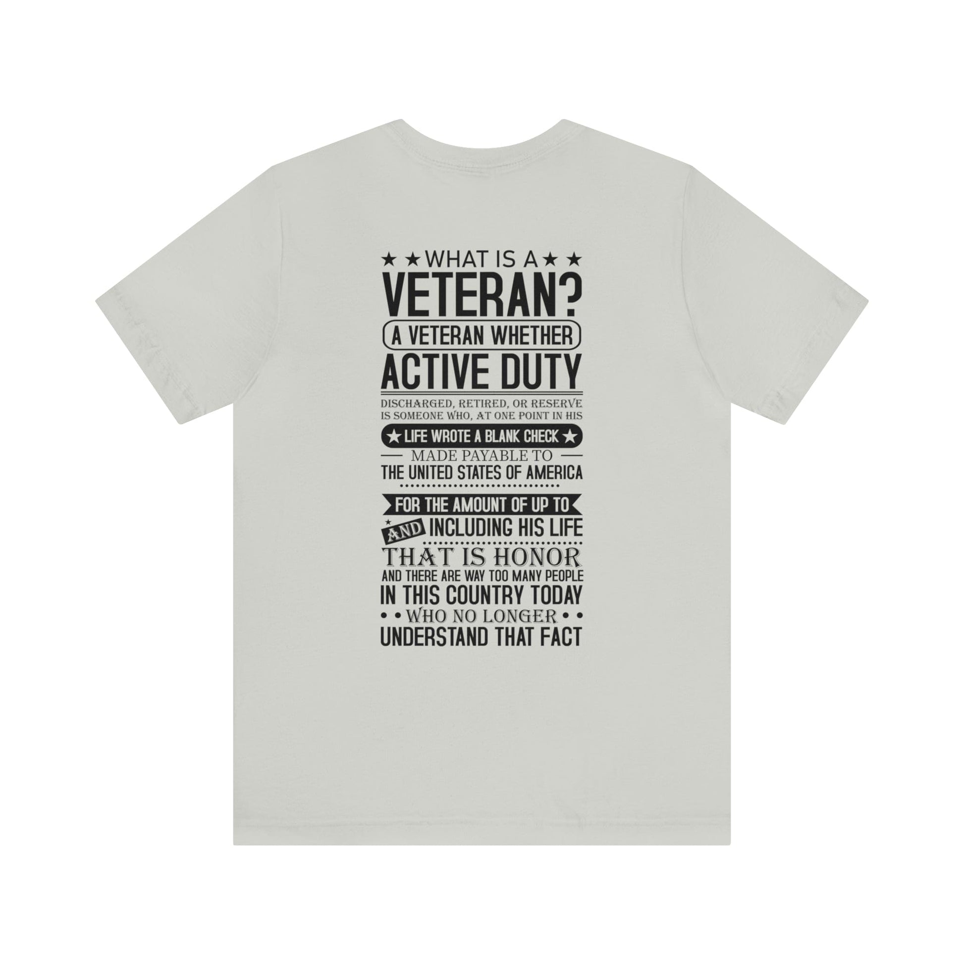 T-Shirt Silver / S Veteran | What is a Veteran | Jersey Short Sleeve Tee