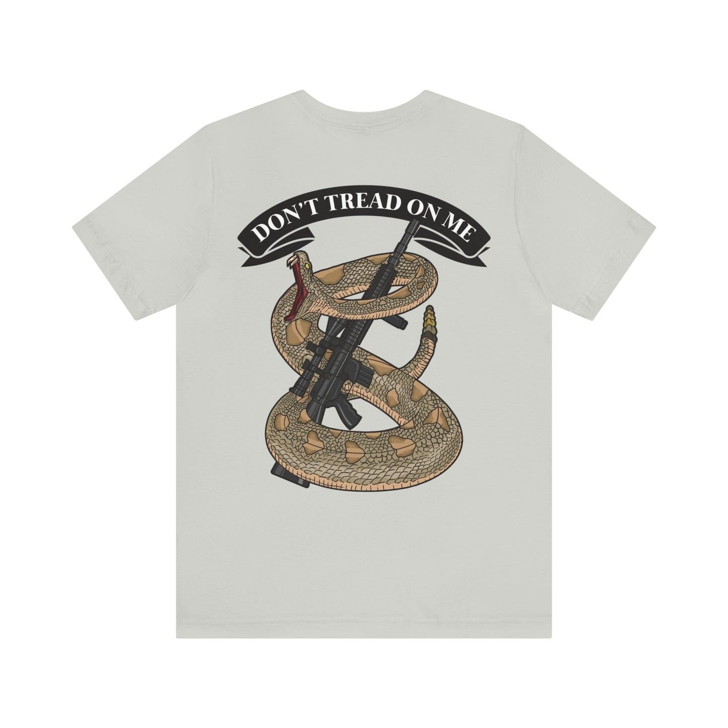 T-Shirt Silver / S We the People | Don't Tread On Me | Back Print | 2nd Amendment | Jersey Short Sleeve Tee